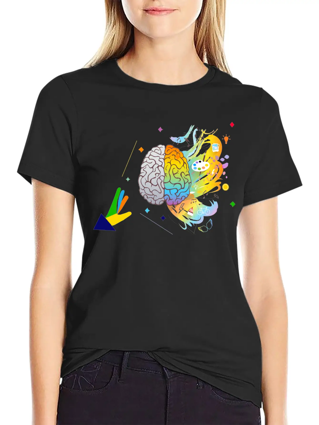 Creative Mind- Creative Brain-Brain Analytics Stylish Everyday T-Shirt – Unisex Basic Cotton Tee