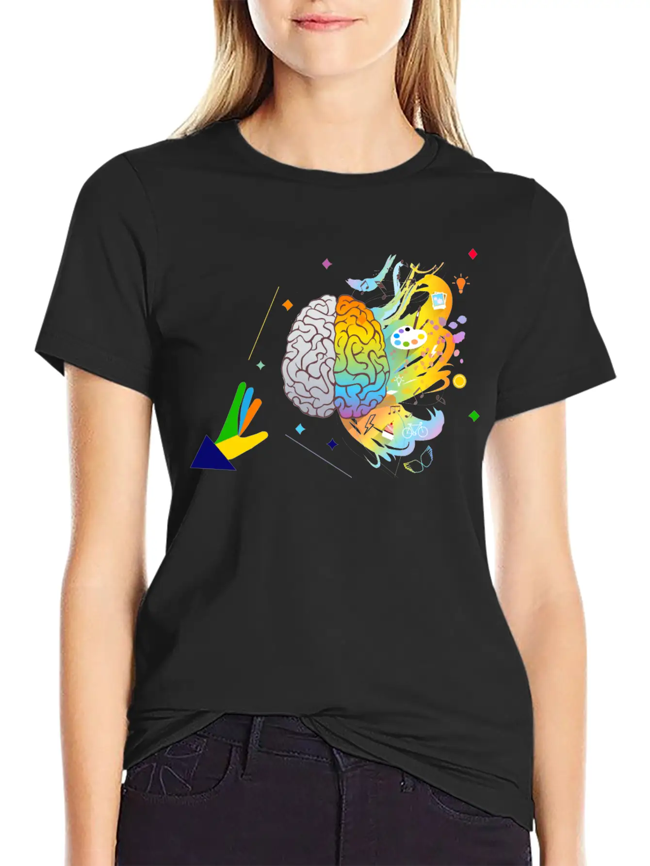 Creative Mind- Creative Brain-Brain Analytics Stylish Everyday T-Shirt – Unisex Basic Cotton Tee