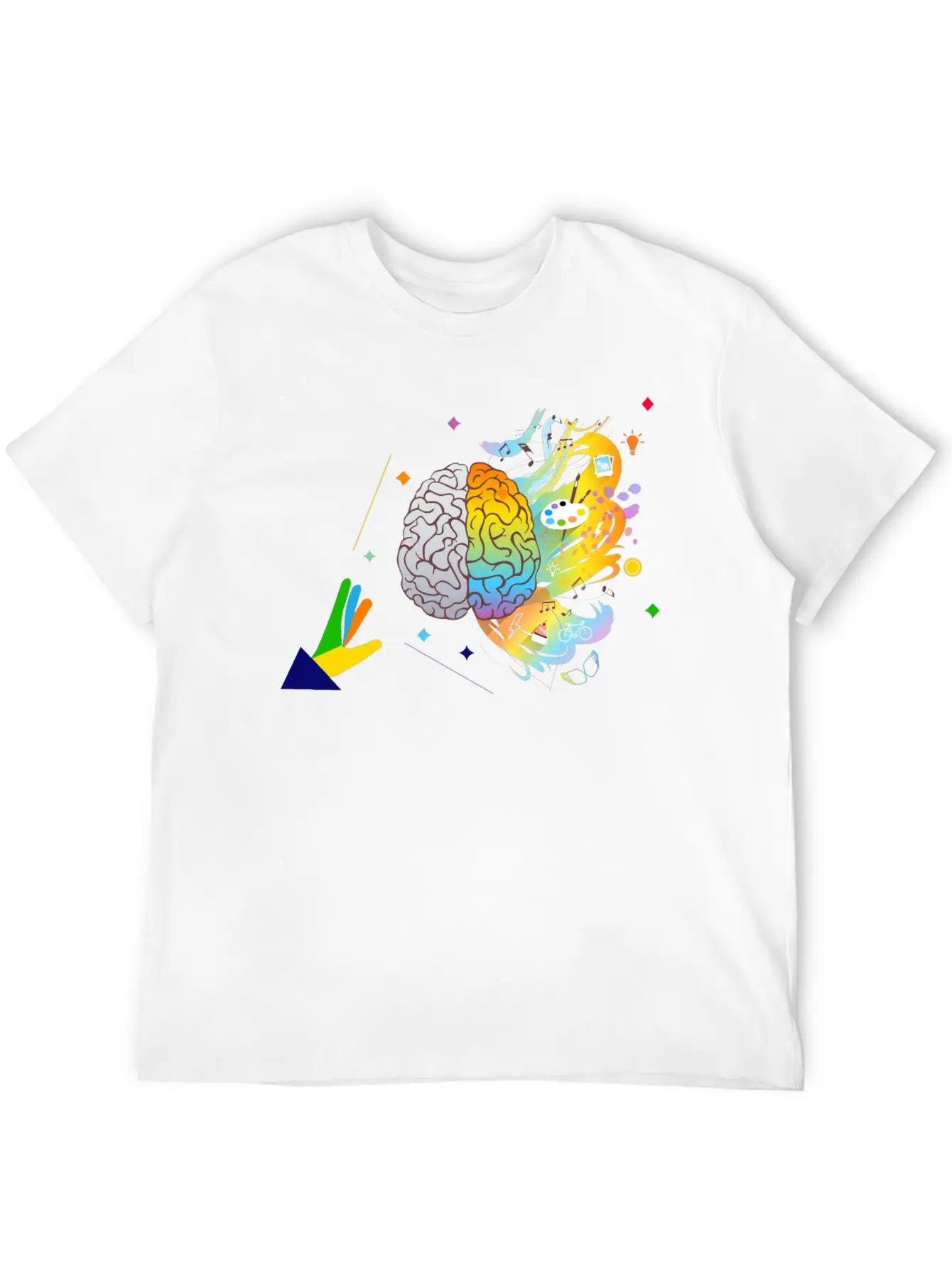 Creative Mind- Creative Brain-Brain Analytics Stylish Everyday T-Shirt – Unisex Basic Cotton Tee