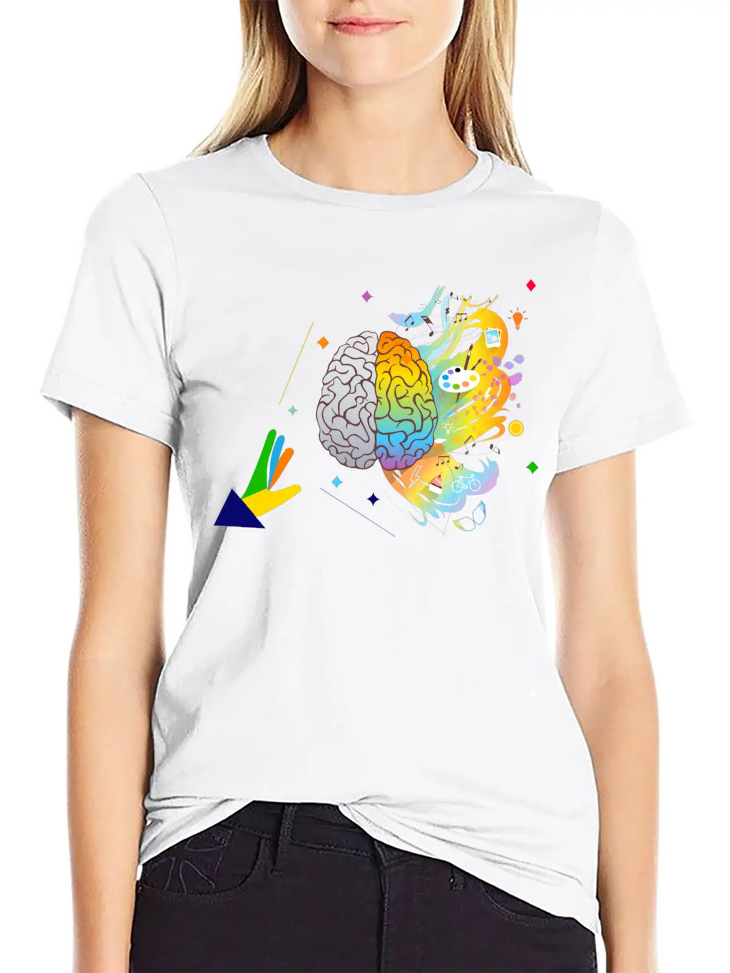Creative Mind- Creative Brain-Brain Analytics Stylish Everyday T-Shirt – Unisex Basic Cotton Tee