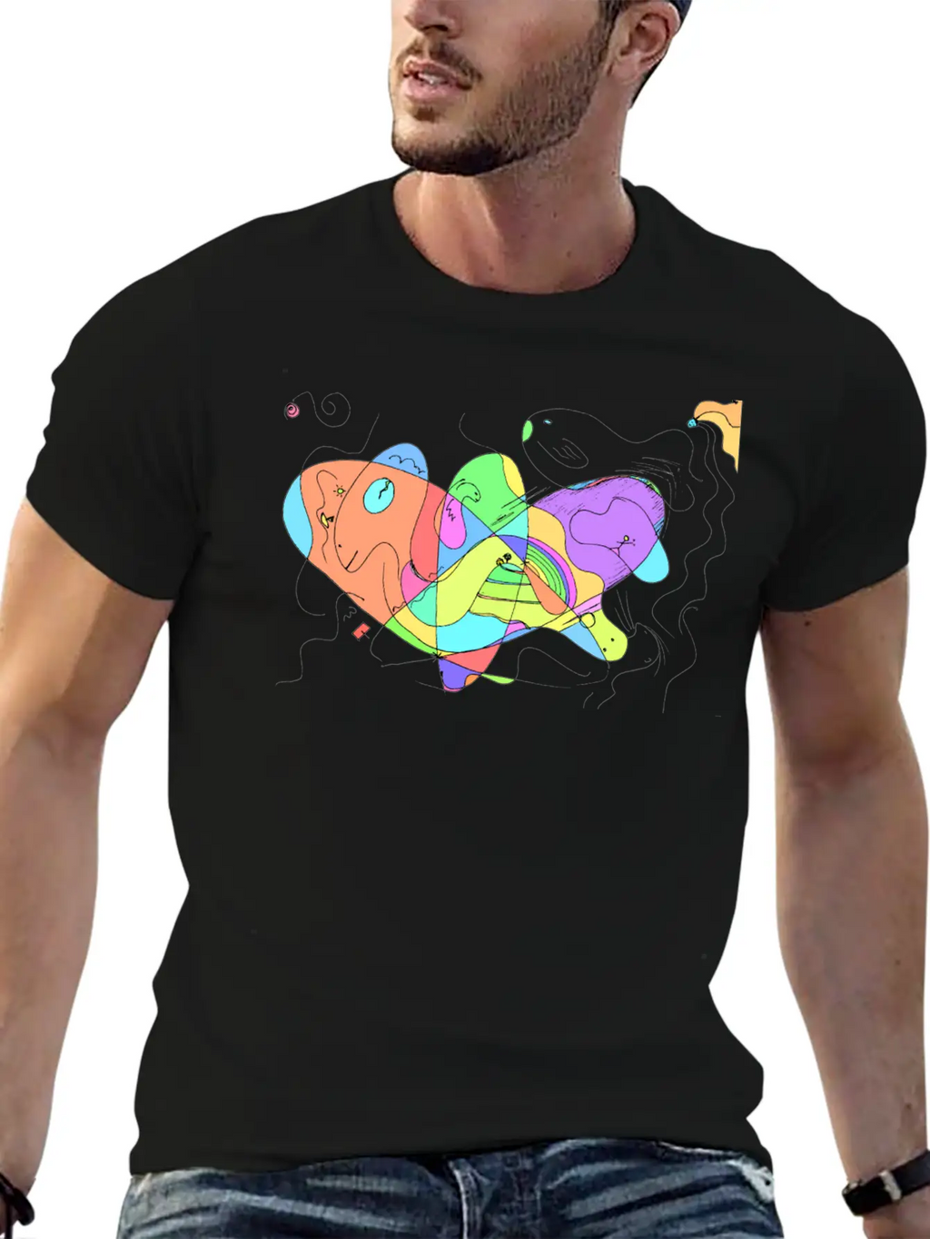 Creative Space Art Breathable Soft Cotton T-Shirt – Timeless Casual Look