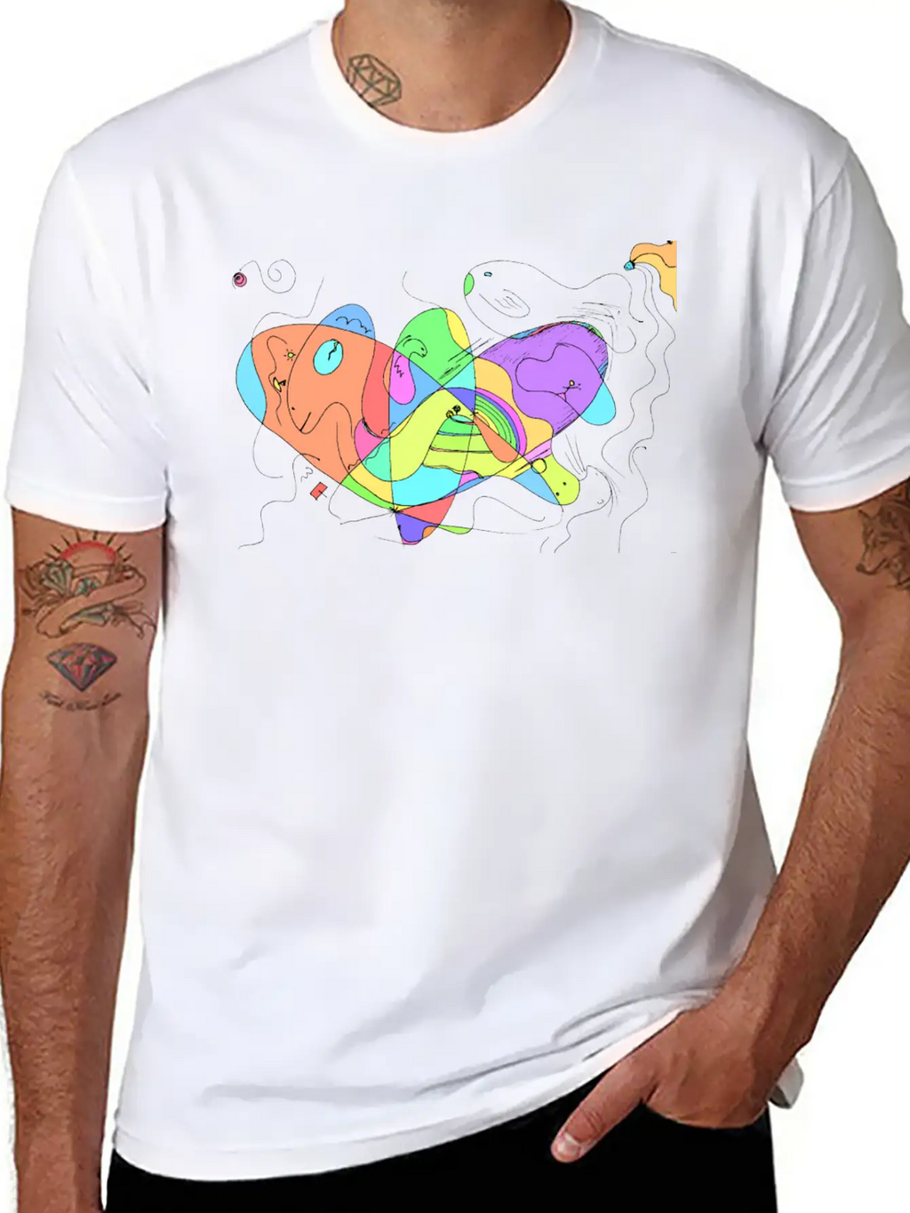 Creative Space Art Breathable Soft Cotton T-Shirt – Timeless Casual Look