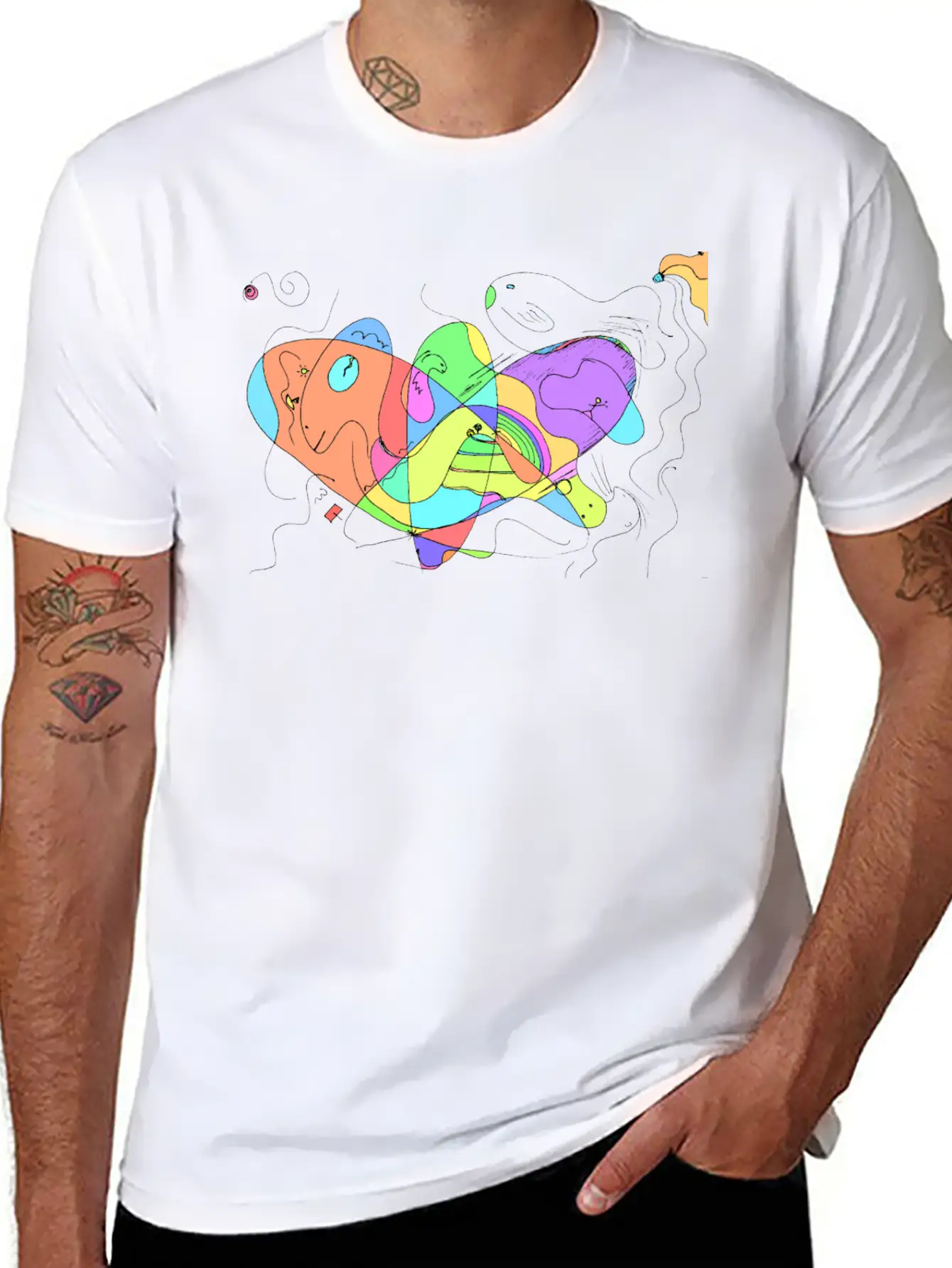 Creative Space Art Breathable Soft Cotton T-Shirt – Timeless Casual Look