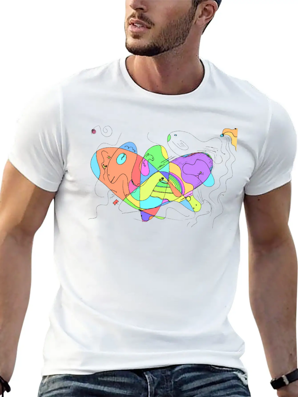 Creative Space Art Breathable Soft Cotton T-Shirt – Timeless Casual Look