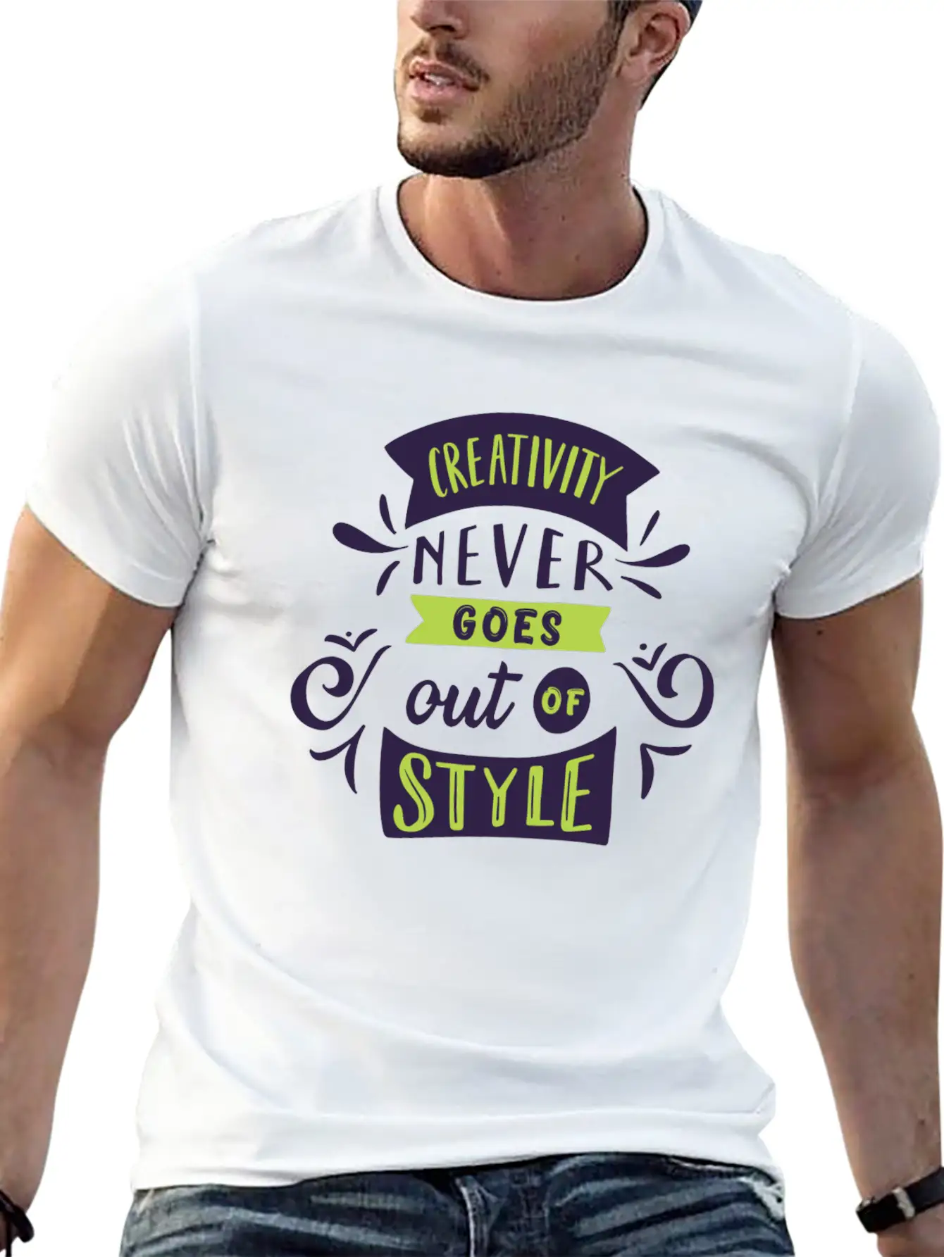 Creativity Never Goes Out Of Style Basic Graphic T-Shirt – Daily Comfort In Soft Cotton