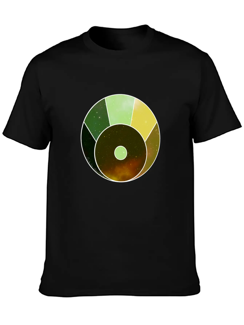 Crescent Moon Above (yellow And Green) Timeless Short Sleeve Tee – Comfy And Minimalist Design