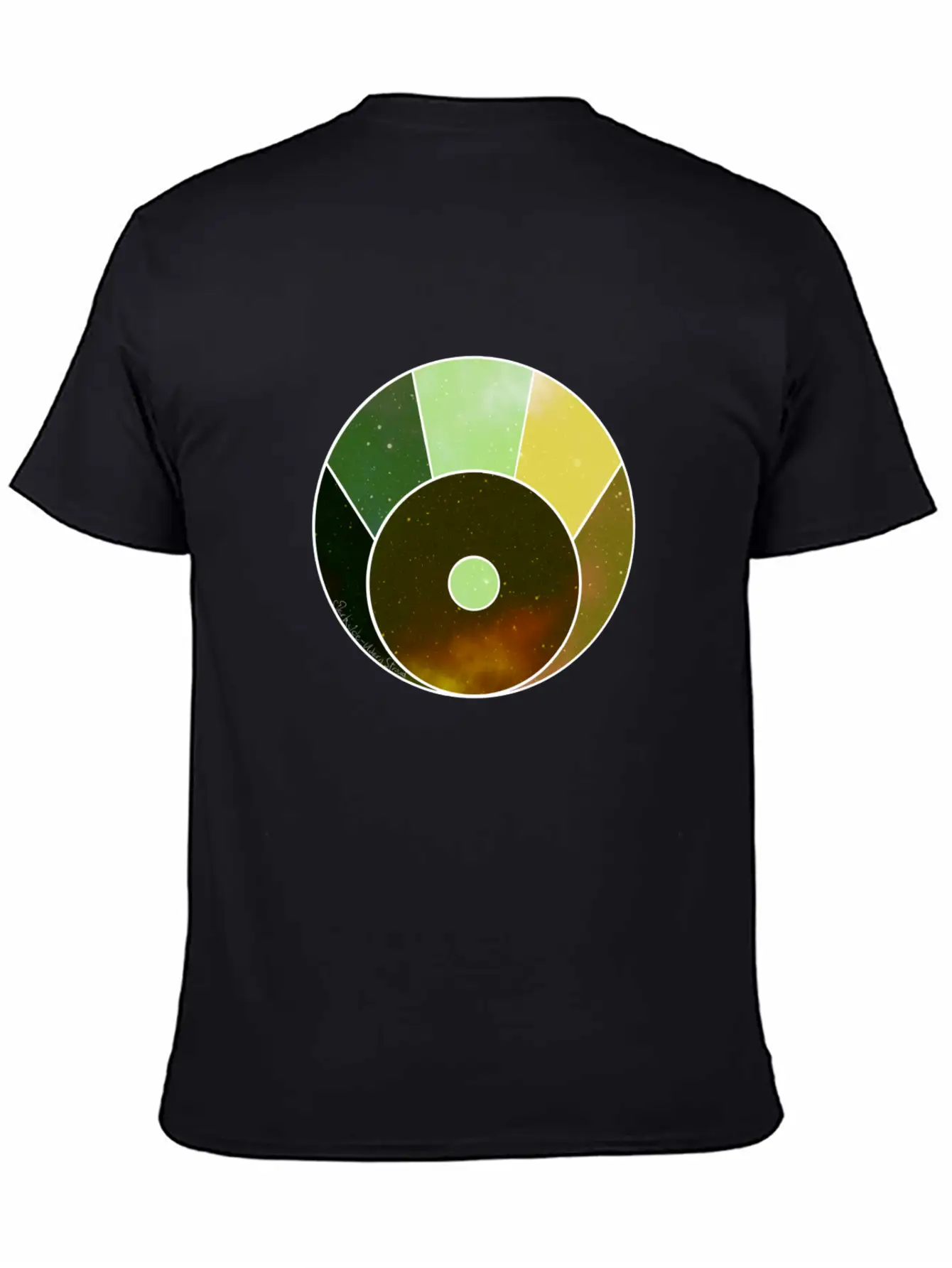 Crescent Moon Above (yellow And Green) Timeless Short Sleeve Tee – Comfy And Minimalist Design