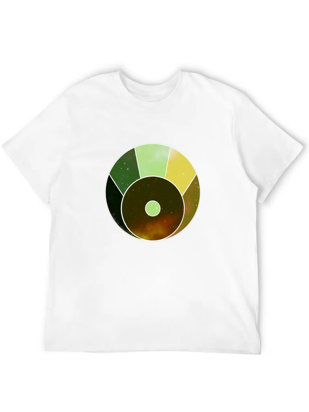Crescent Moon Above (yellow And Green) Timeless Short Sleeve Tee – Comfy And Minimalist Design