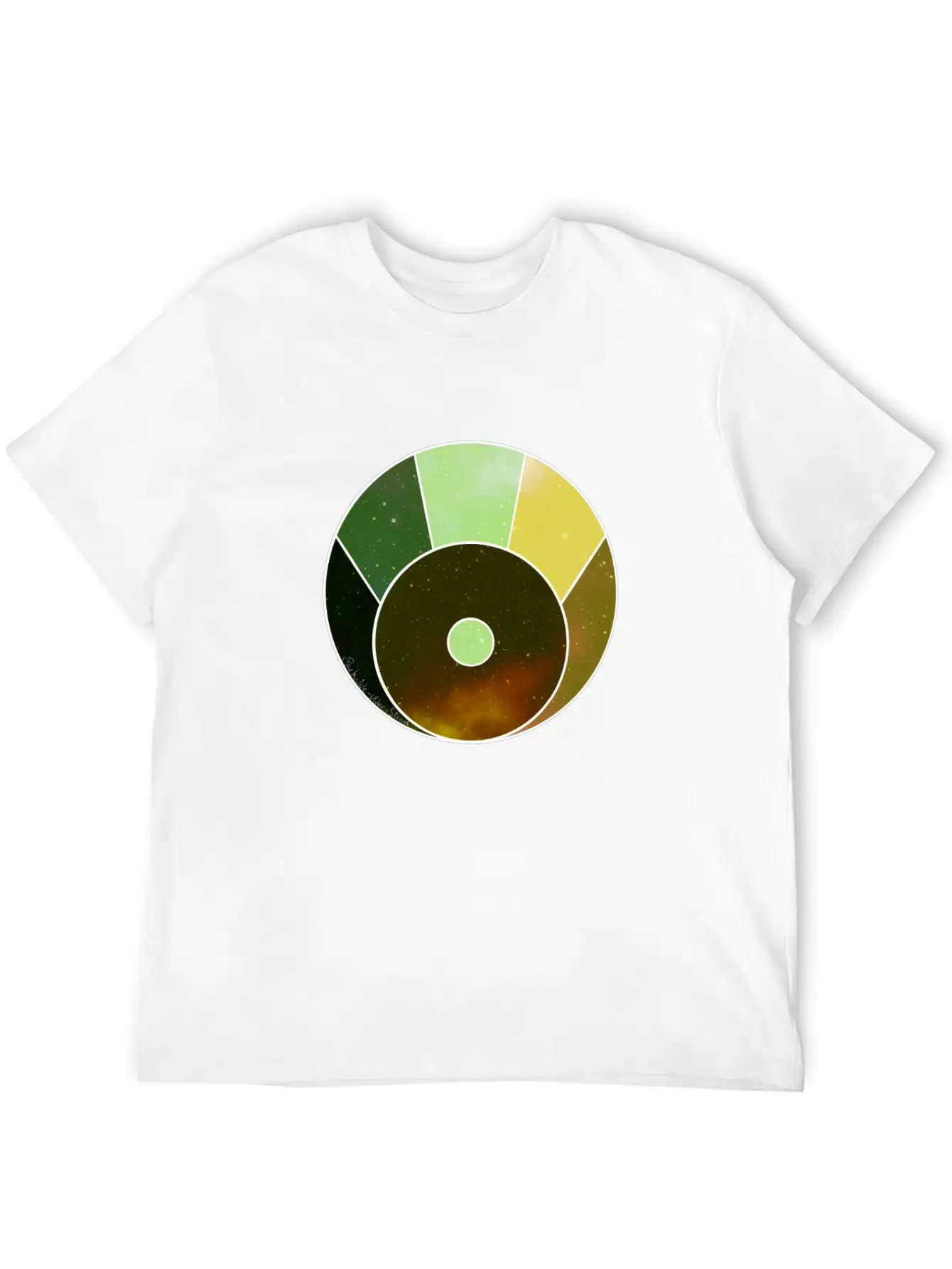 Crescent Moon Above (yellow And Green) Timeless Short Sleeve Tee – Comfy And Minimalist Design