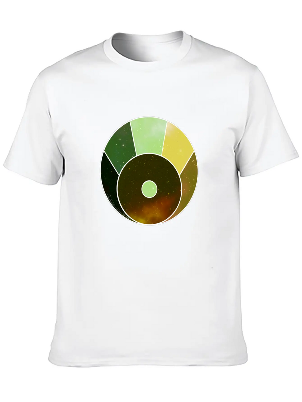 Crescent Moon Above (yellow And Green) Timeless Short Sleeve Tee – Comfy And Minimalist Design