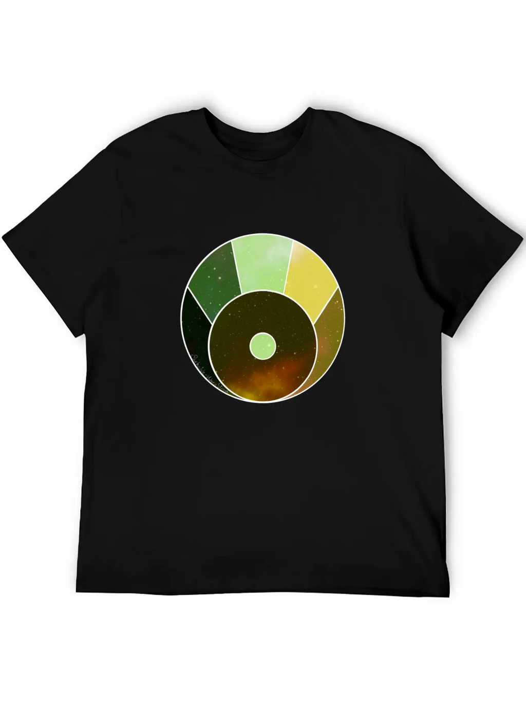 Crescent Moon Above (yellow And Green) Timeless Short Sleeve Tee – Comfy And Minimalist Design