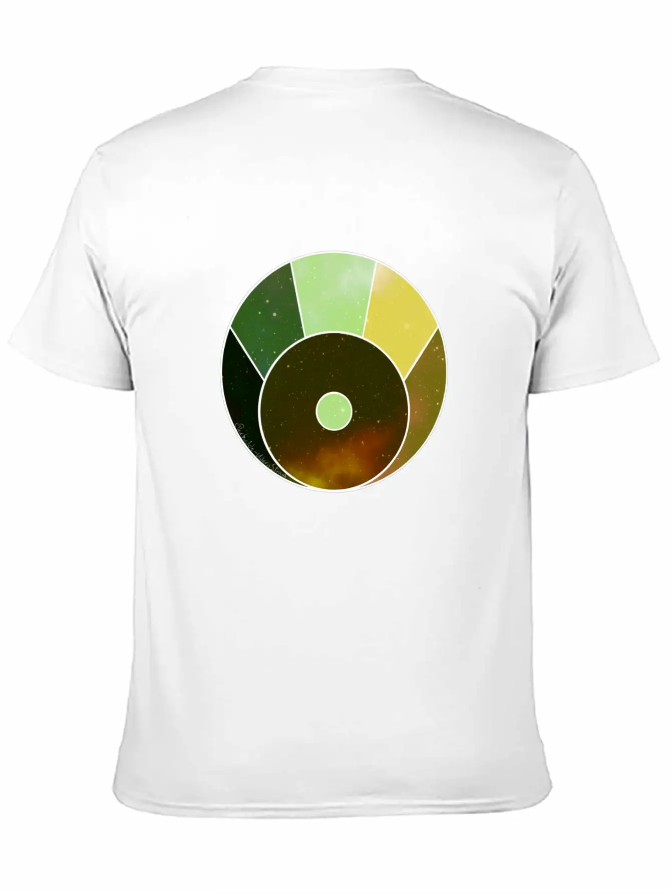 Crescent Moon Above (yellow And Green) Timeless Short Sleeve Tee – Comfy And Minimalist Design