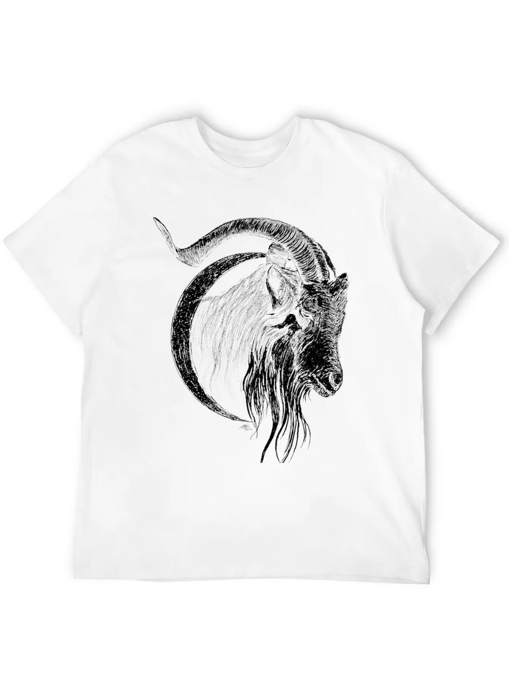 Crescent Moon Goat Breathable Graphic T-Shirt – Perfect For Casual Days