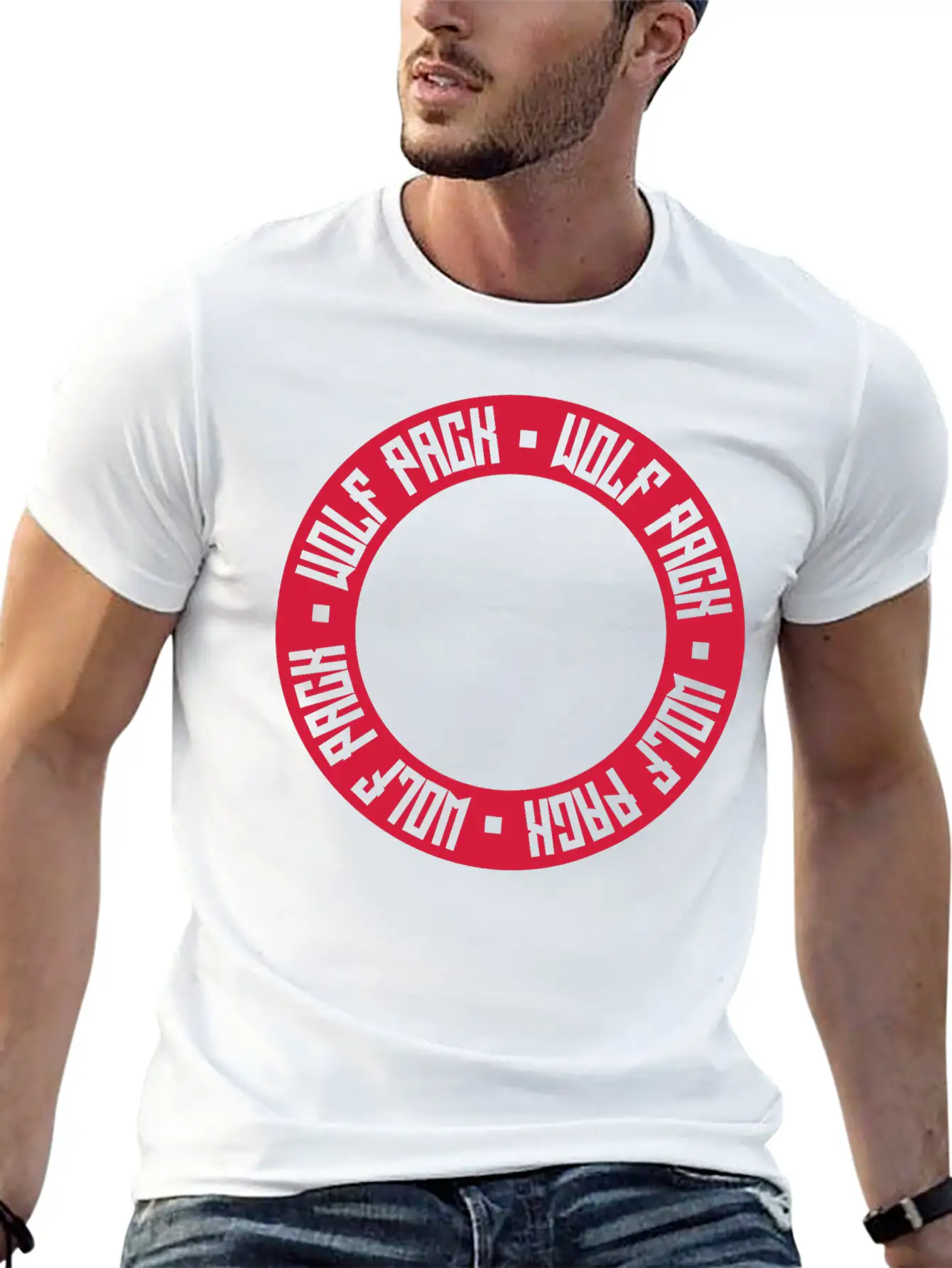 Crew Wolf Pack Essential Cotton Tee For Daily Outfits – Unisex Style
