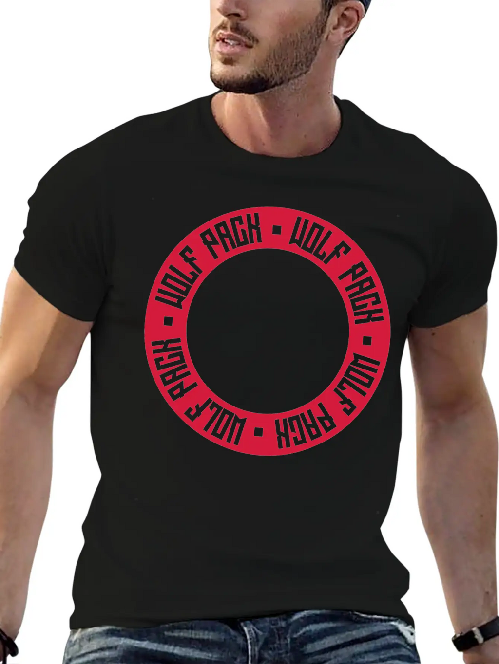 Crew Wolf Pack Essential Cotton Tee For Daily Outfits – Unisex Style