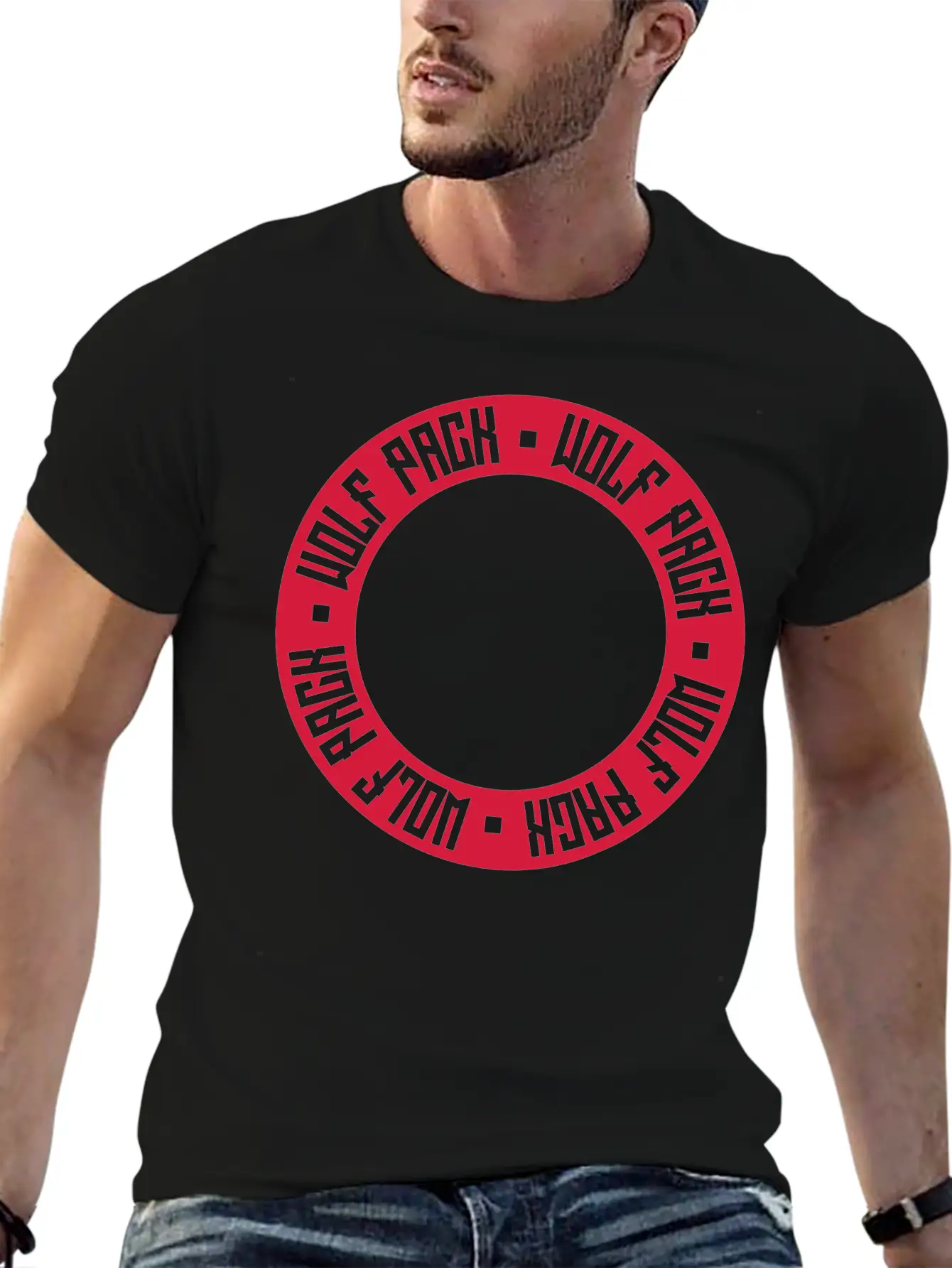 Crew Wolf Pack Essential Cotton Tee For Daily Outfits – Unisex Style
