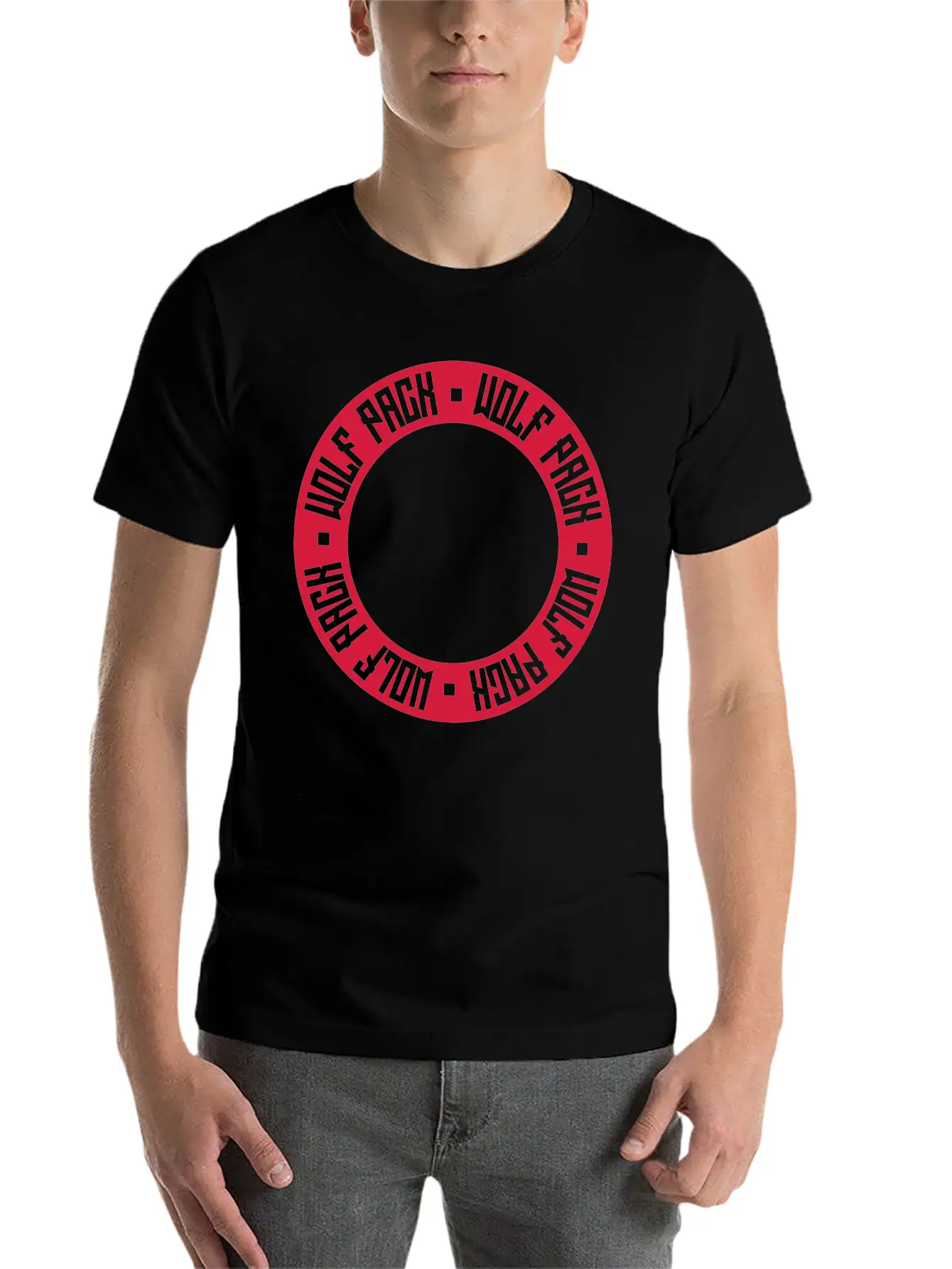 Crew Wolf Pack Essential Cotton Tee For Daily Outfits – Unisex Style