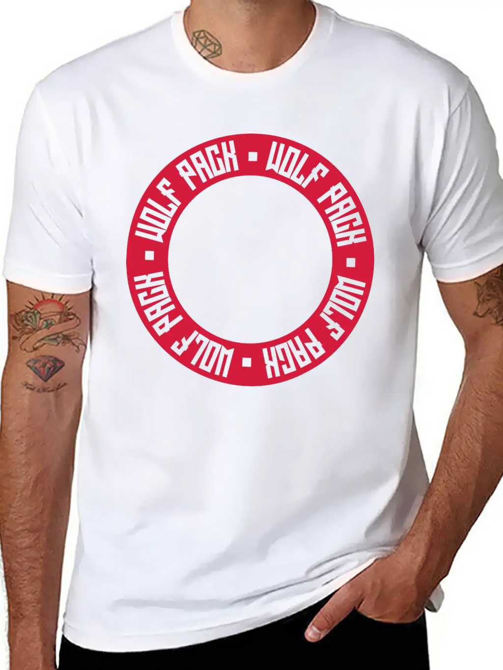 Crew Wolf Pack Essential Cotton Tee For Daily Outfits – Unisex Style