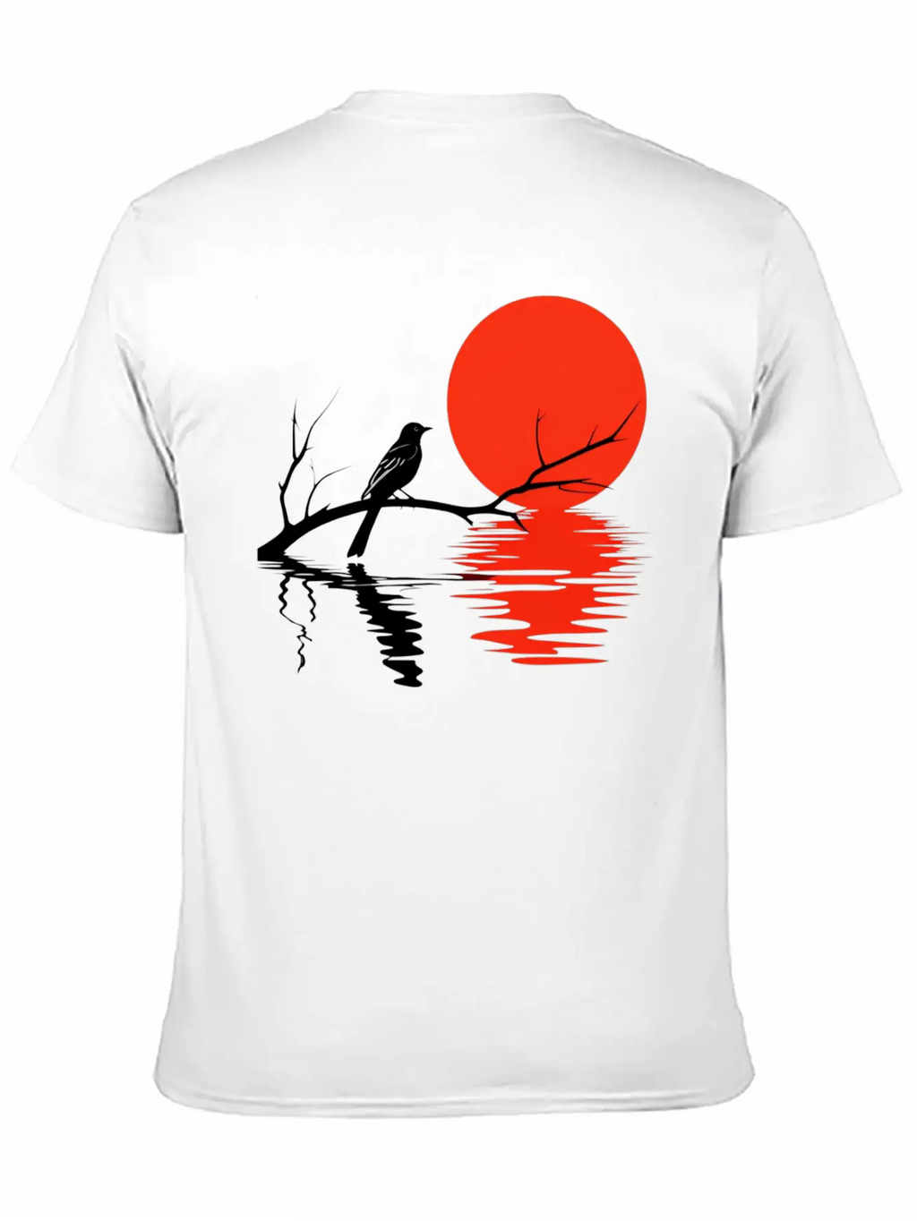 Crimson Sunset Serenade Essential Unisex Summer Tee – Soft Cotton Casual Fit