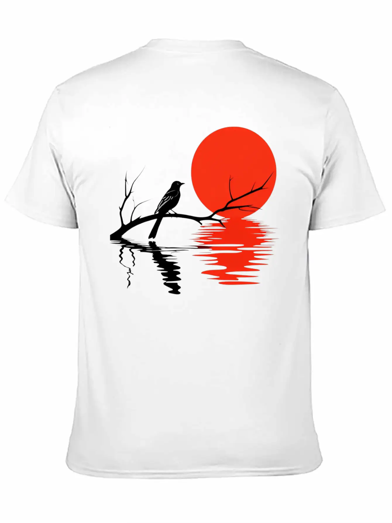 Crimson Sunset Serenade Essential Unisex Summer Tee – Soft Cotton Casual Fit