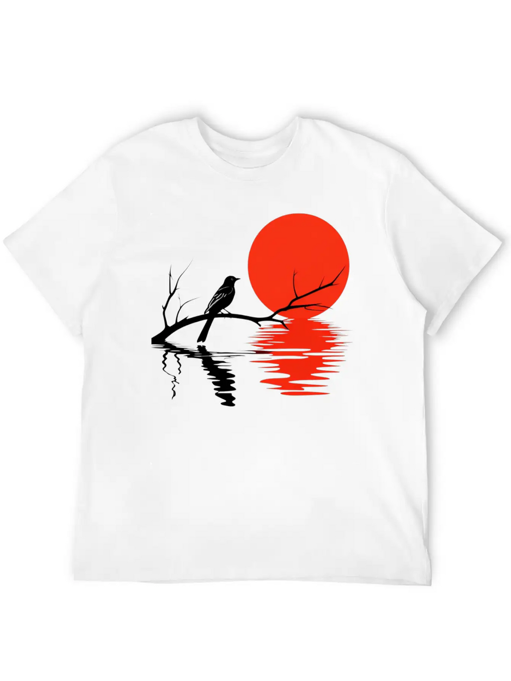 Crimson Sunset Serenade Essential Unisex Summer Tee – Soft Cotton Casual Fit