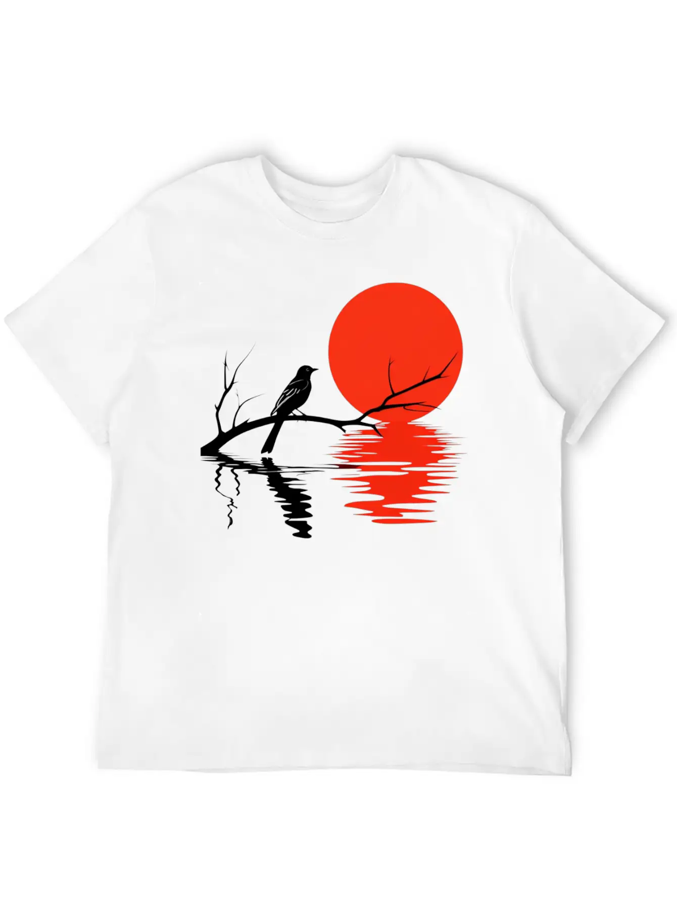 Crimson Sunset Serenade Essential Unisex Summer Tee – Soft Cotton Casual Fit