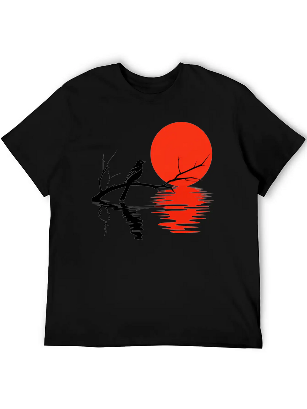 Crimson Sunset Serenade Essential Unisex Summer Tee – Soft Cotton Casual Fit