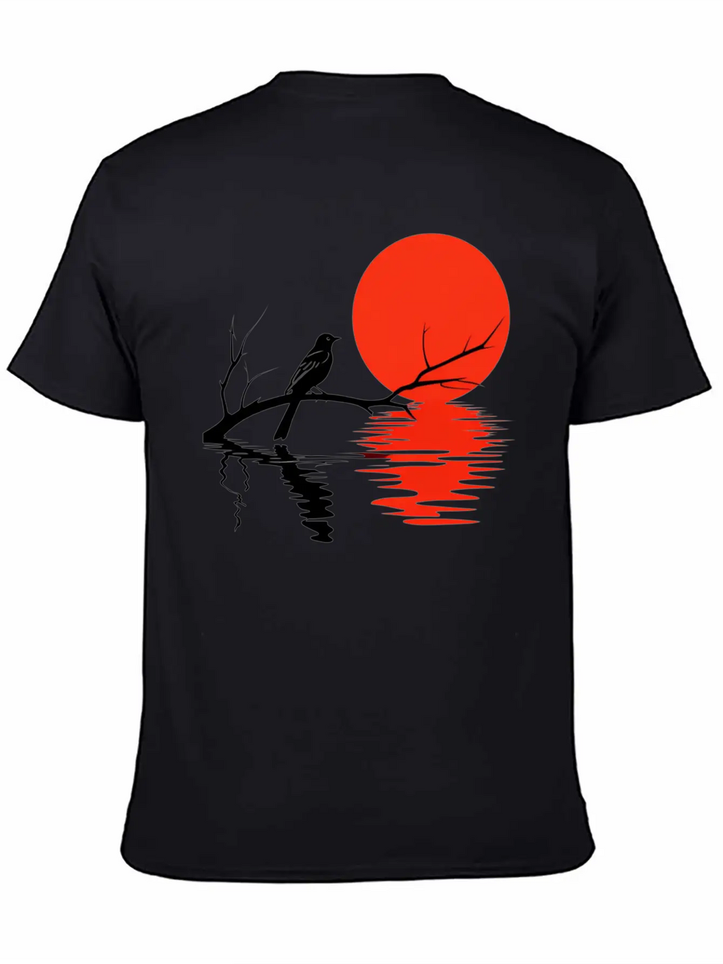 Crimson Sunset Serenade Essential Unisex Summer Tee – Soft Cotton Casual Fit