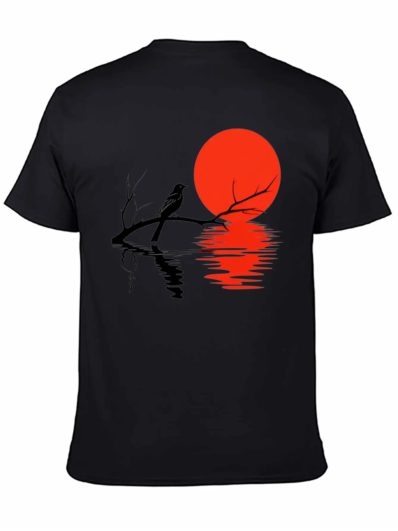 Crimson Sunset Serenade Essential Unisex Summer Tee – Soft Cotton Casual Fit