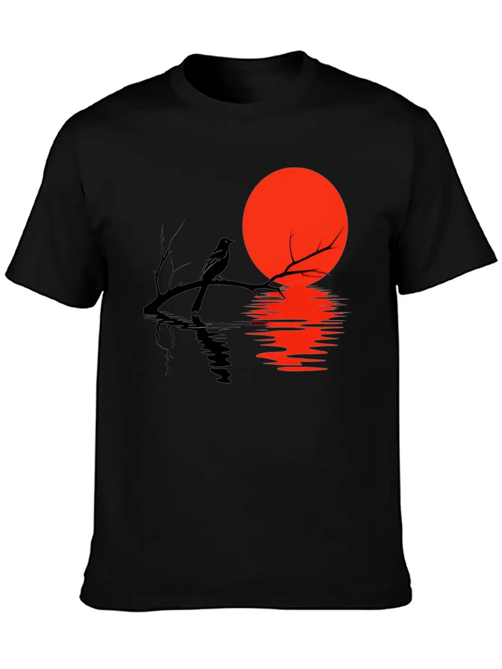 Crimson Sunset Serenade Essential Unisex Summer Tee – Soft Cotton Casual Fit