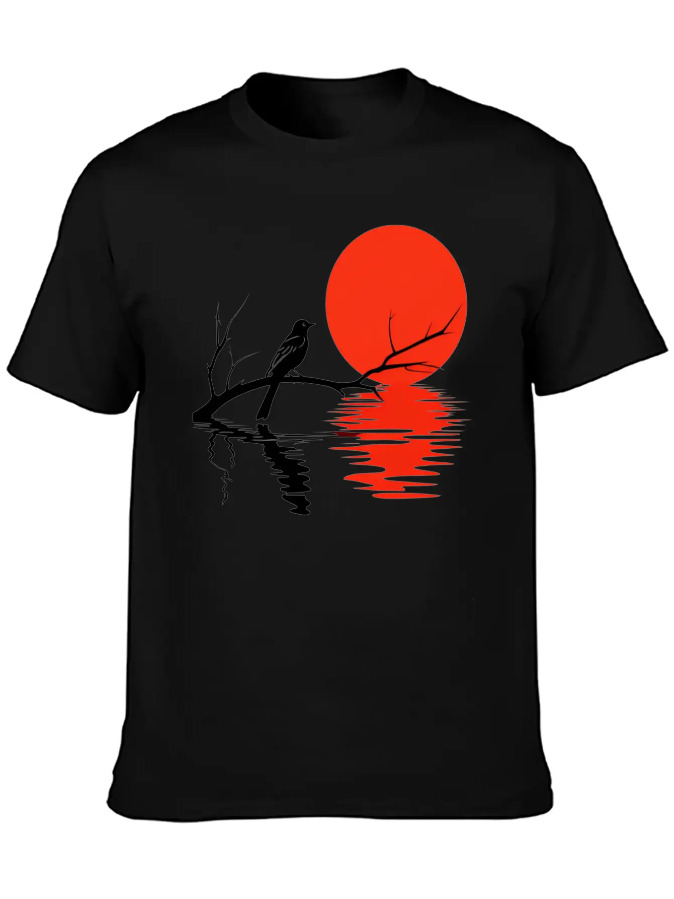 Crimson Sunset Serenade Essential Unisex Summer Tee – Soft Cotton Casual Fit