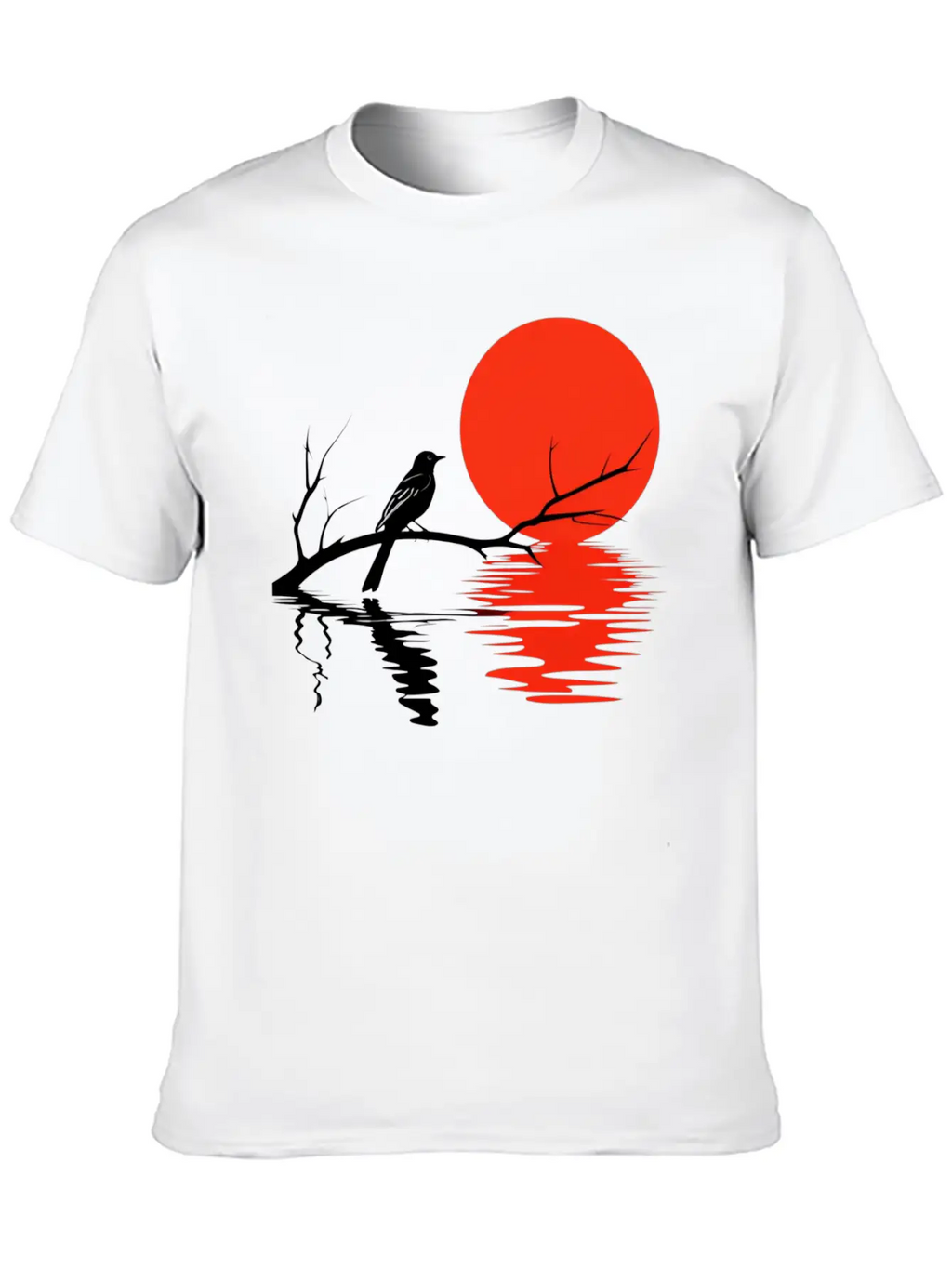Crimson Sunset Serenade Essential Unisex Summer Tee – Soft Cotton Casual Fit