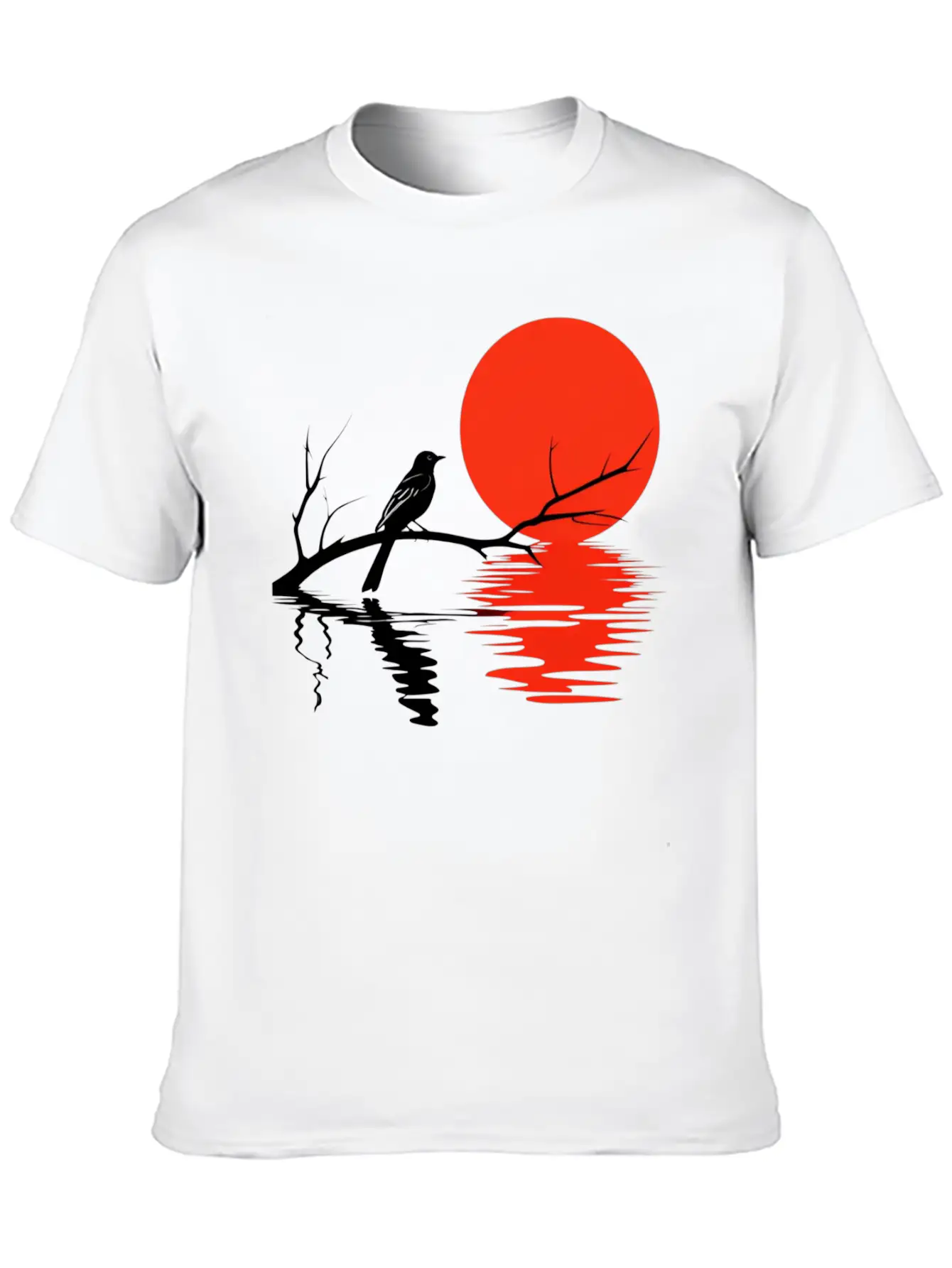 Crimson Sunset Serenade Essential Unisex Summer Tee – Soft Cotton Casual Fit