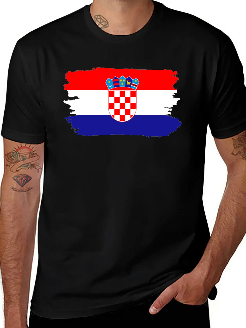 Croatia Proud Flag Breathable Soft Cotton T-Shirt – Timeless Casual Look
