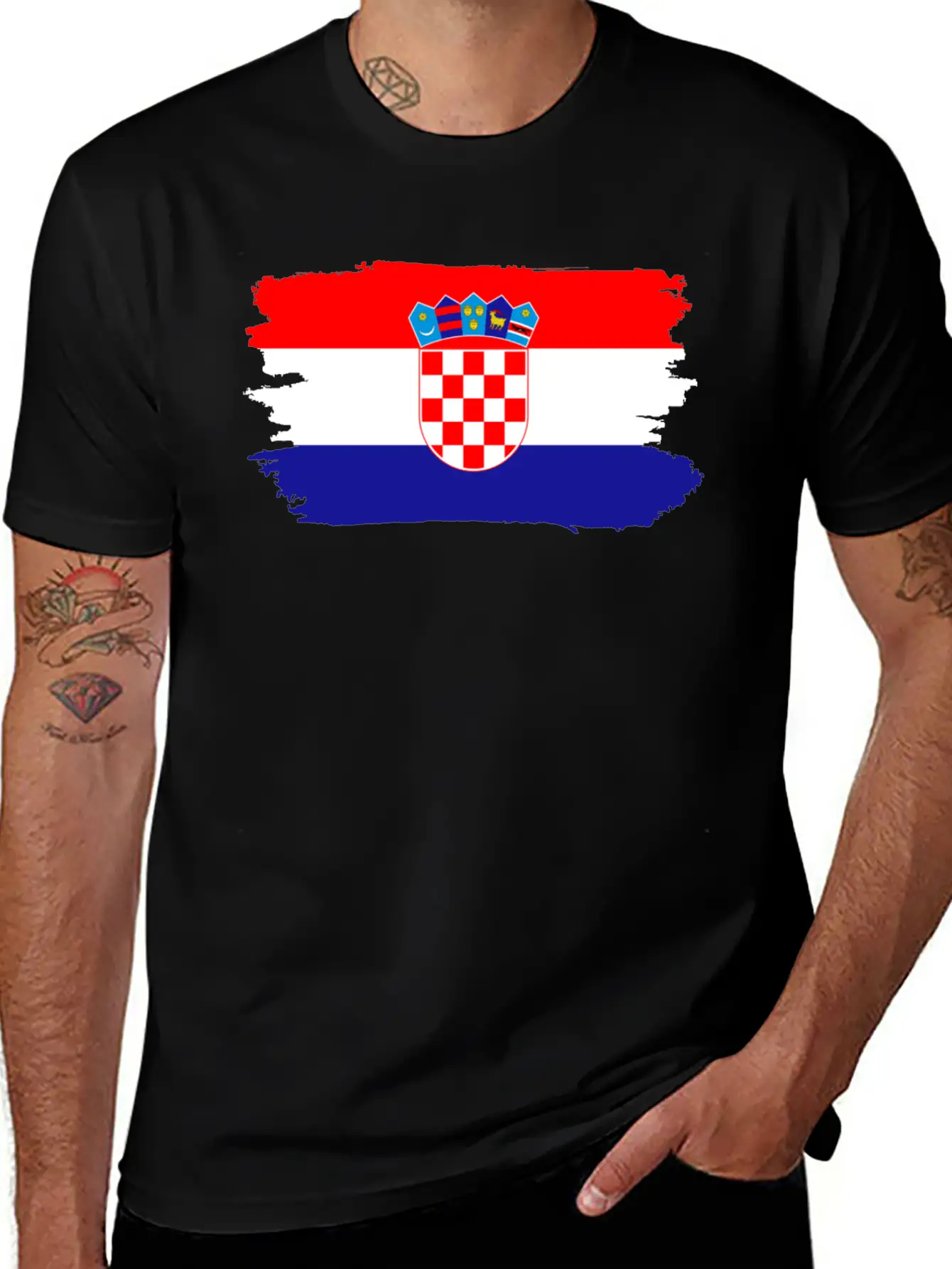 Croatia Proud Flag Breathable Soft Cotton T-Shirt – Timeless Casual Look