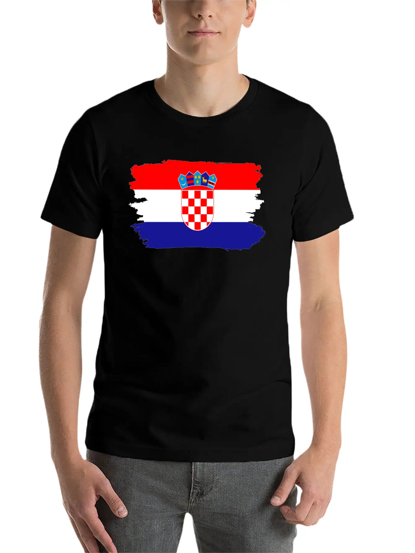 Croatia Proud Flag Breathable Soft Cotton T-Shirt – Timeless Casual Look