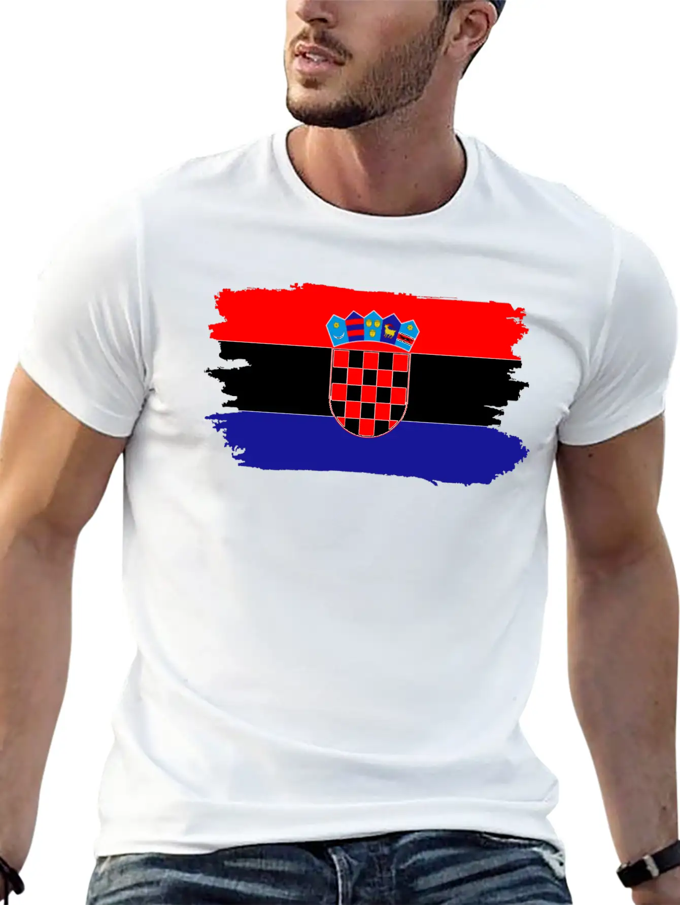 Croatia Proud Flag Breathable Soft Cotton T-Shirt – Timeless Casual Look