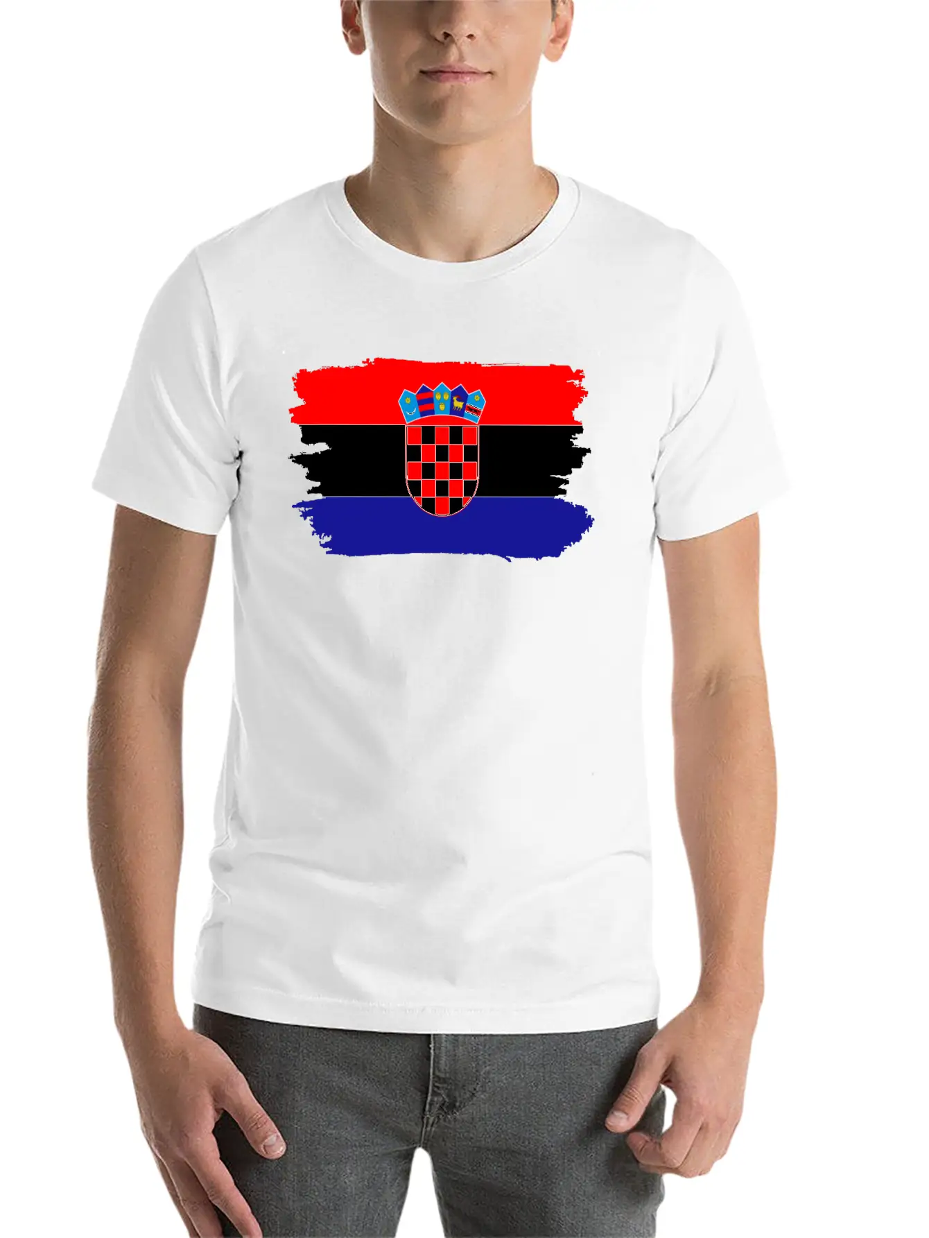 Croatia Proud Flag Breathable Soft Cotton T-Shirt – Timeless Casual Look