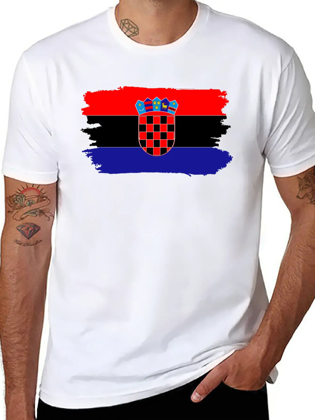 Croatia Proud Flag Breathable Soft Cotton T-Shirt – Timeless Casual Look