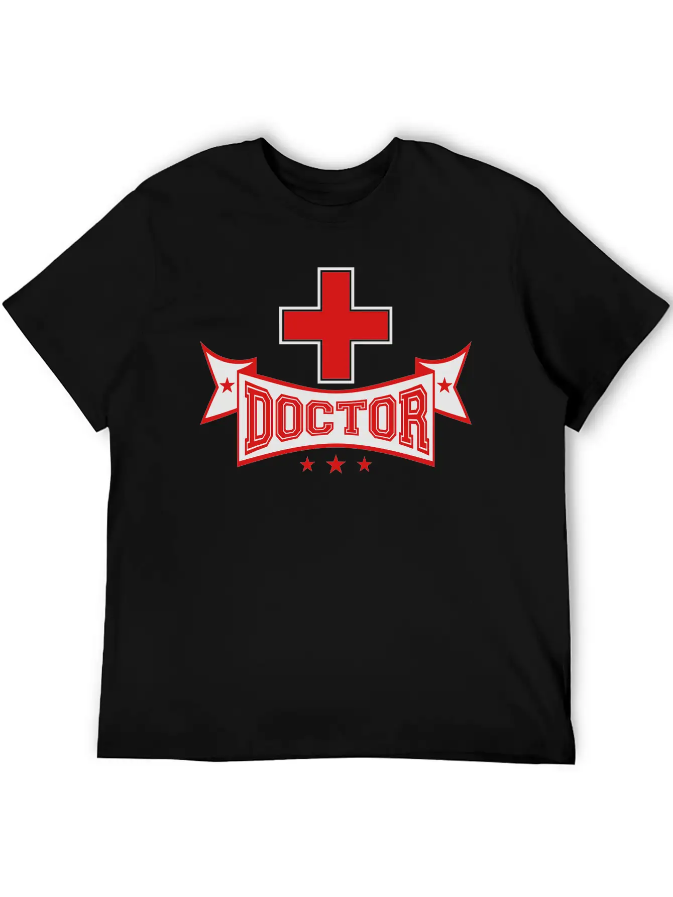 Cross Banner Text Doctor Listening Heartbeat Pulse Classic Cotton Tee – Unisex Comfort For Any Season