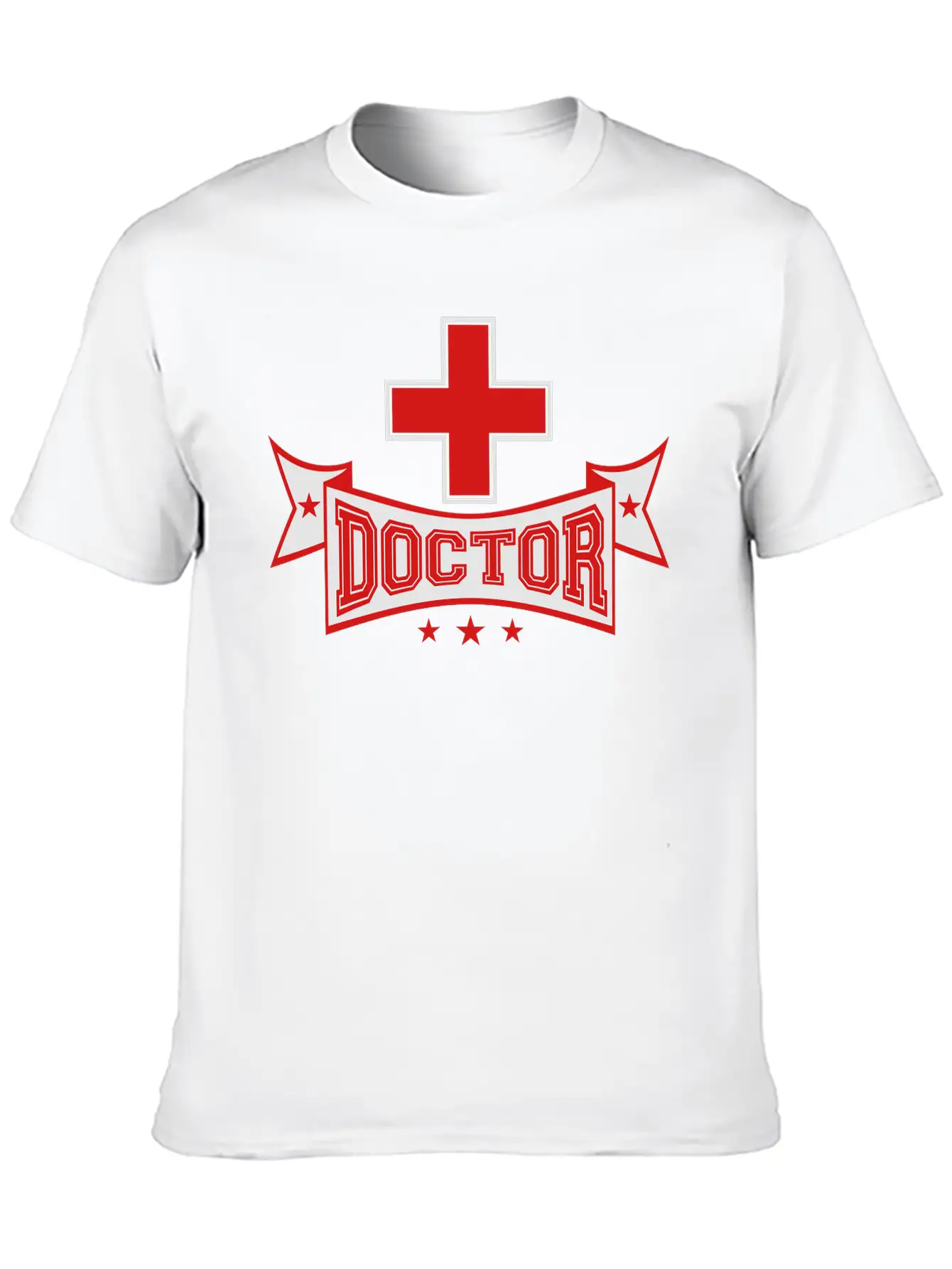 Cross Banner Text Doctor Listening Heartbeat Pulse Classic Cotton Tee – Unisex Comfort For Any Season