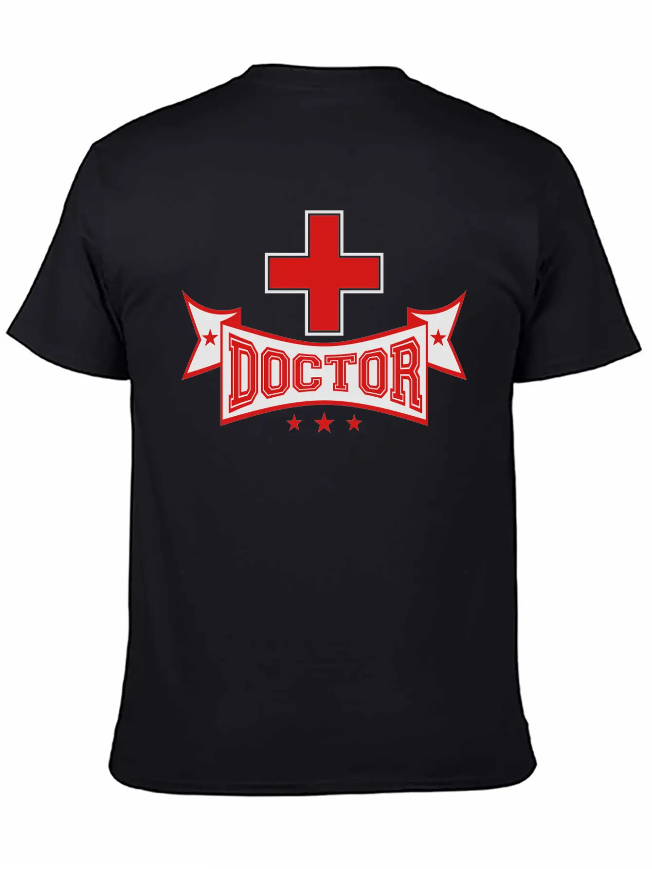 Cross Banner Text Doctor Listening Heartbeat Pulse Classic Cotton Tee – Unisex Comfort For Any Season