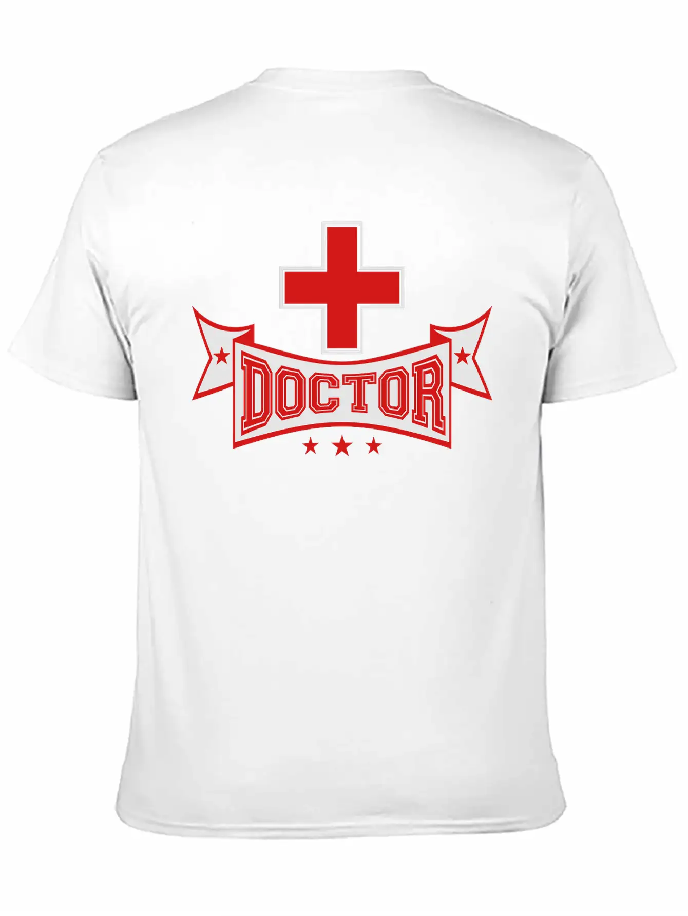 Cross Banner Text Doctor Listening Heartbeat Pulse Classic Cotton Tee – Unisex Comfort For Any Season