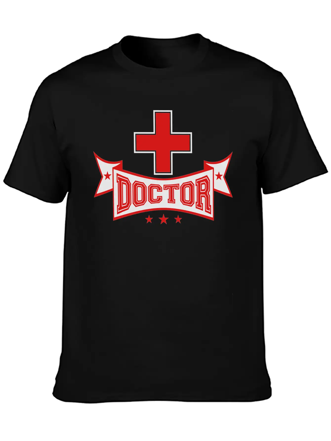 Cross Banner Text Doctor Listening Heartbeat Pulse Classic Cotton Tee – Unisex Comfort For Any Season