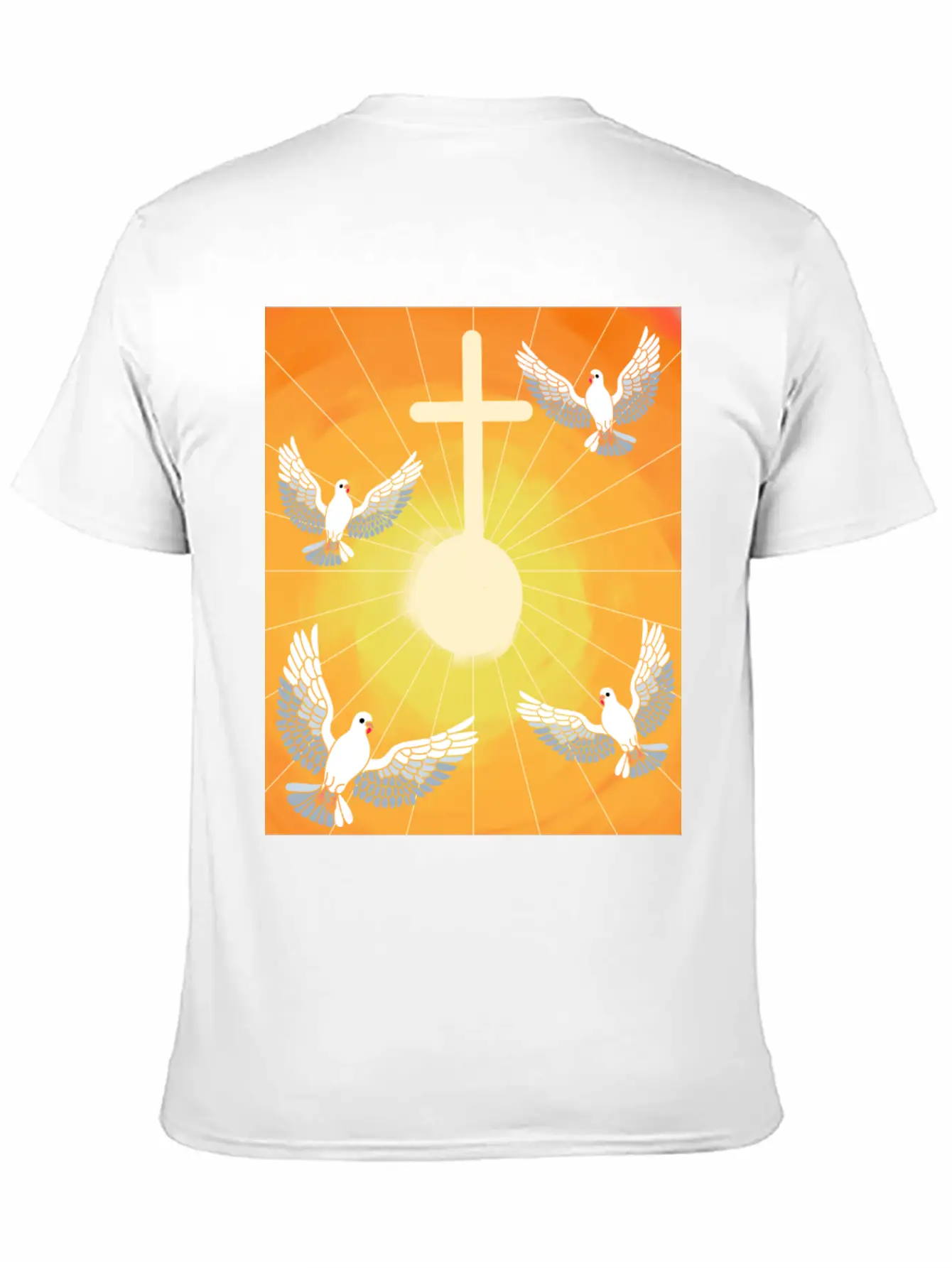 Cross Jesus God Dove Of Peace Sunlight Heaven Sky Classic Cotton Tee – Unisex Comfort For Any Season