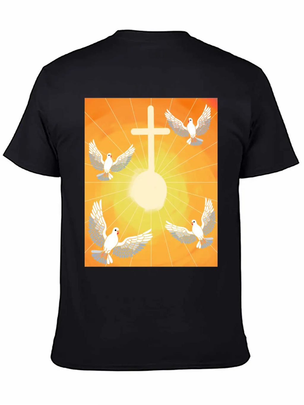 Cross Jesus God Dove Of Peace Sunlight Heaven Sky Classic Cotton Tee – Unisex Comfort For Any Season