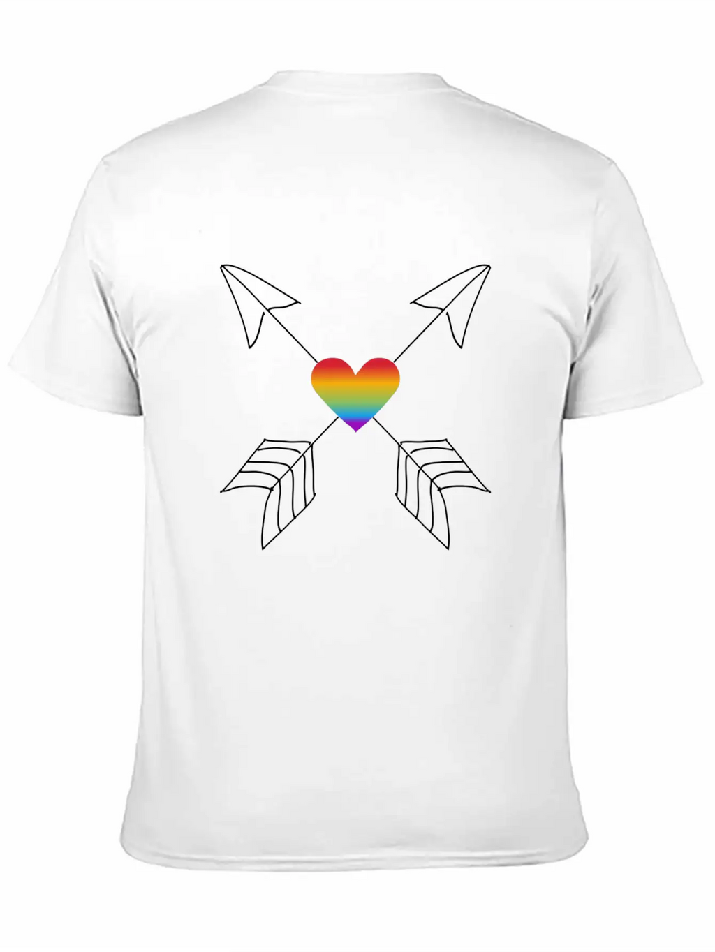 Crossed Arrows Gay Pride LGBTQI+ Hearts Relaxed Everyday Tee – Lightweight And Durable Cotton