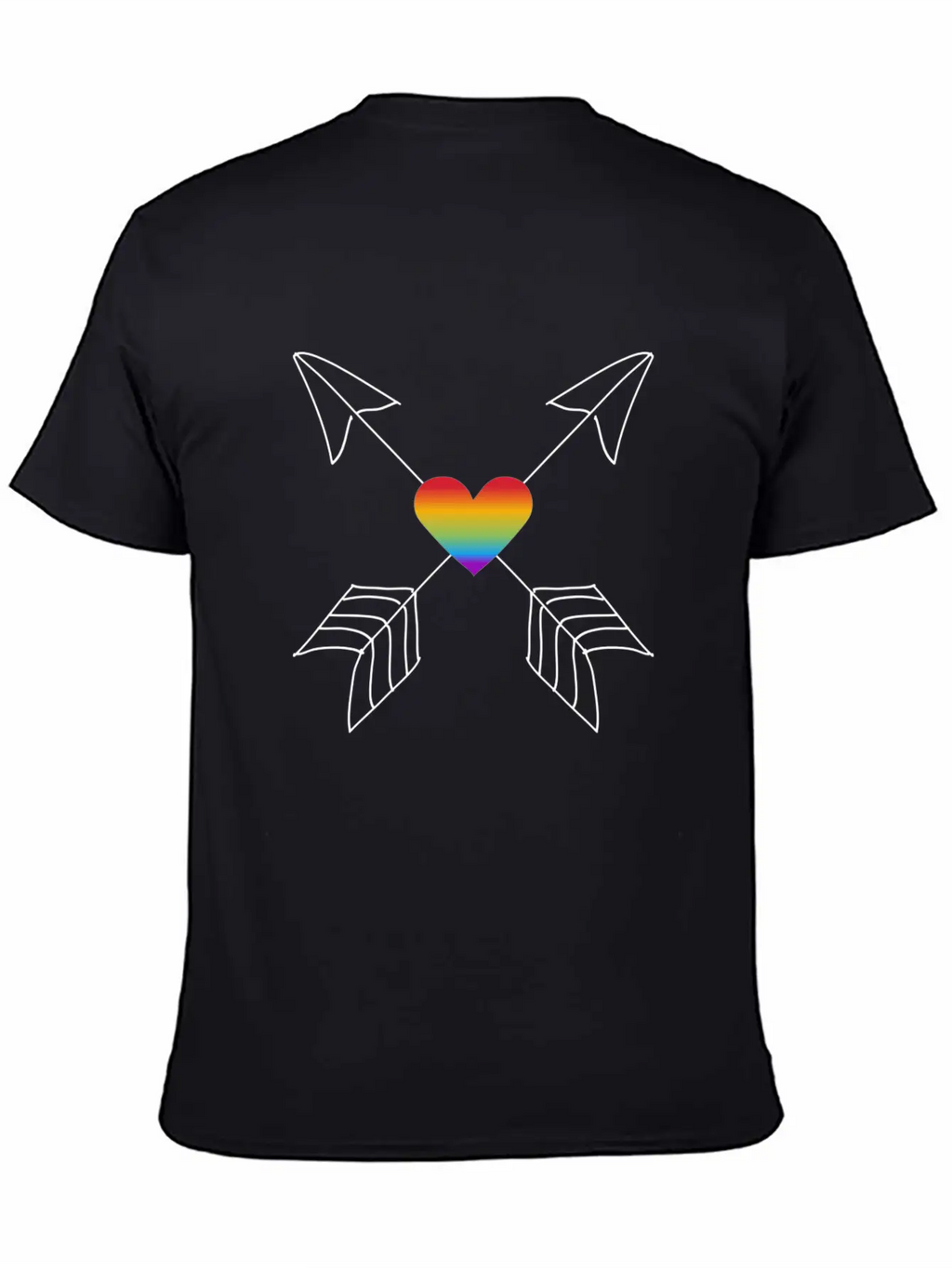 Crossed Arrows Gay Pride LGBTQI+ Hearts Relaxed Everyday Tee – Lightweight And Durable Cotton