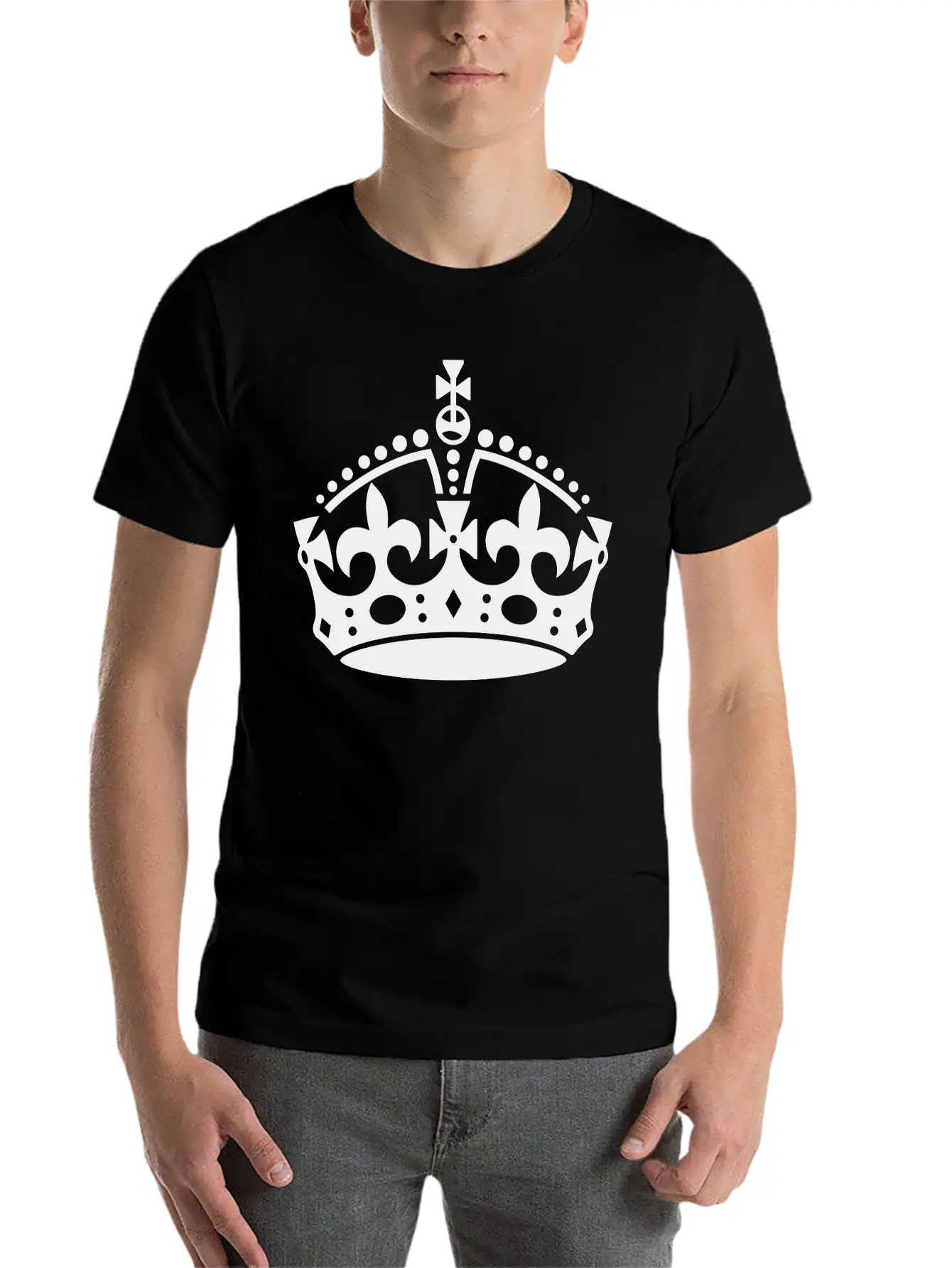 Crown Keep Calm Classic Cotton Tee – Unisex Comfort For Any Season
