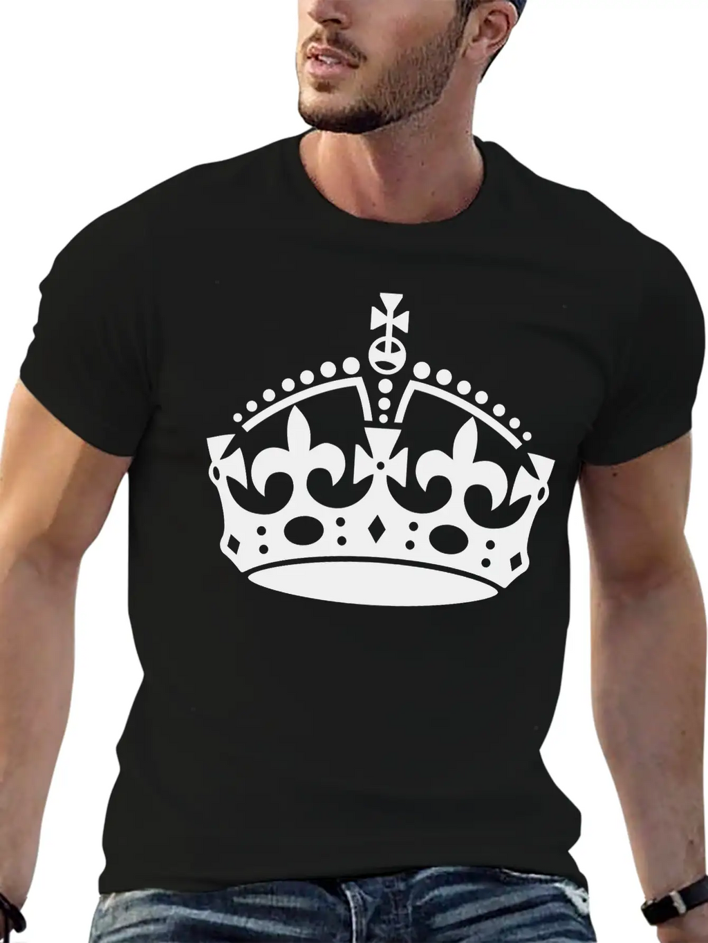 Crown Keep Calm Classic Cotton Tee – Unisex Comfort For Any Season